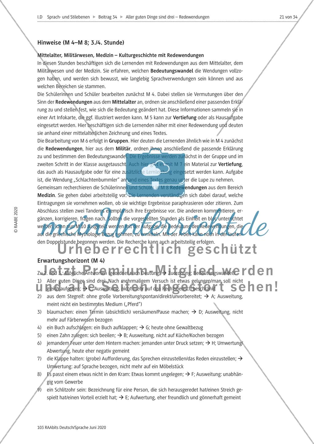 Mittelalter, Militärwesen, Medizin – Kulturgeschichte mit Redewendungen