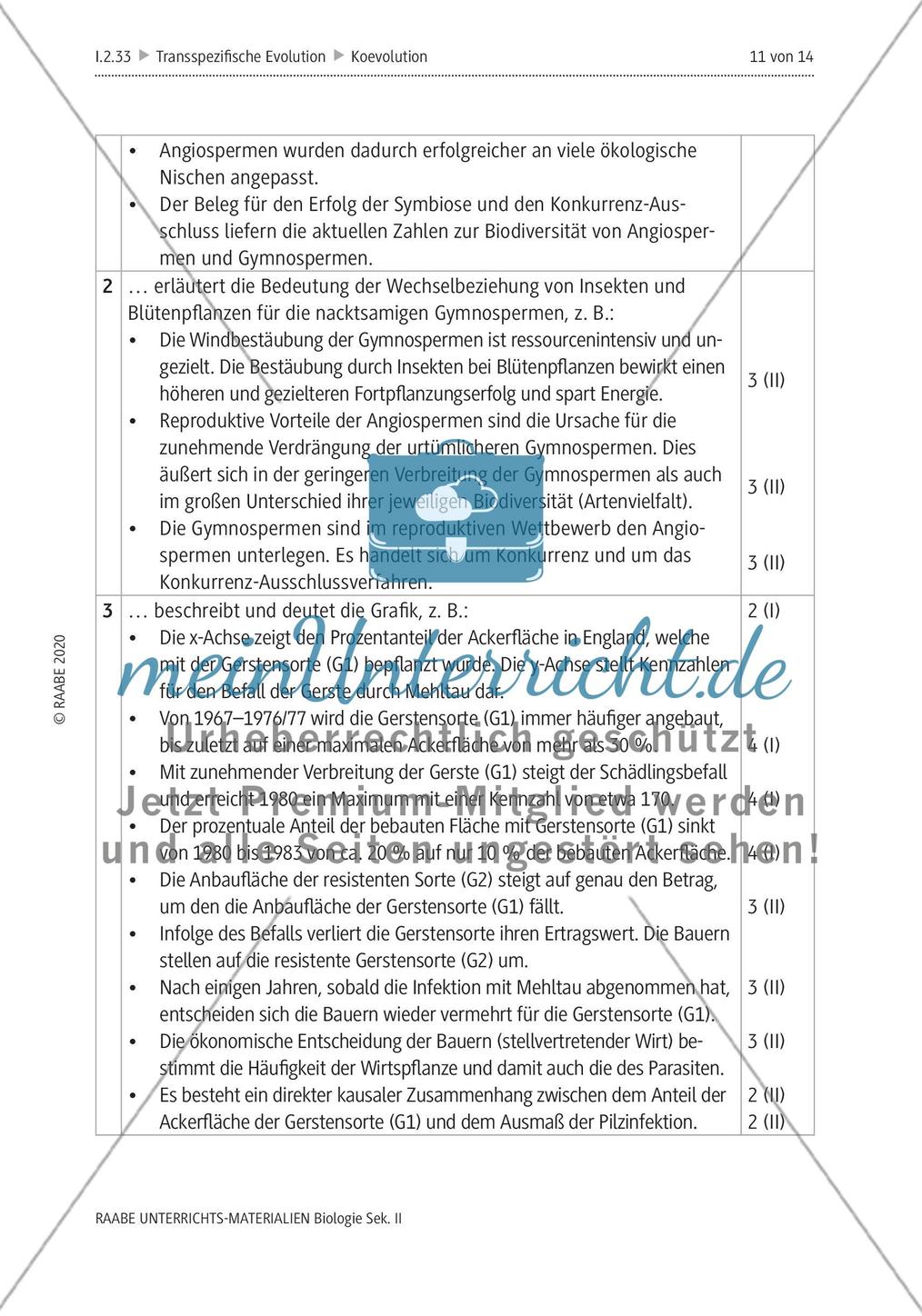 Evolution und Schöpfungsmythos – Leistungsaufgabe zur Koevolution Preview 15