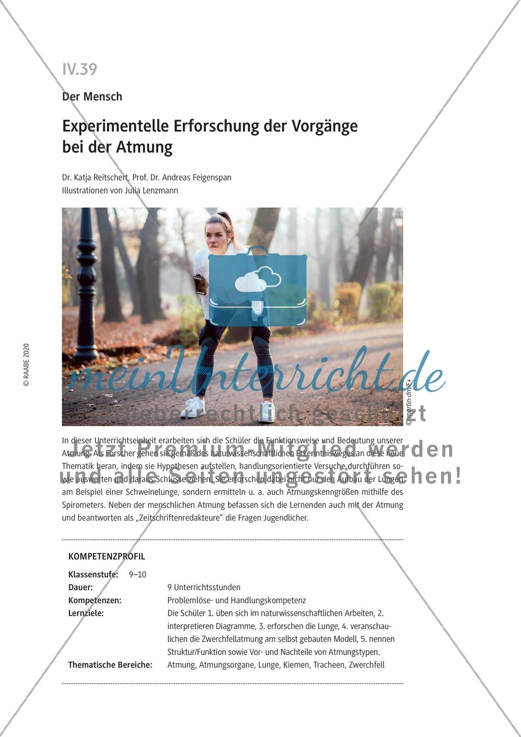 Experimentelle Erforschung der Vorgänge bei der Atmung Preview 1