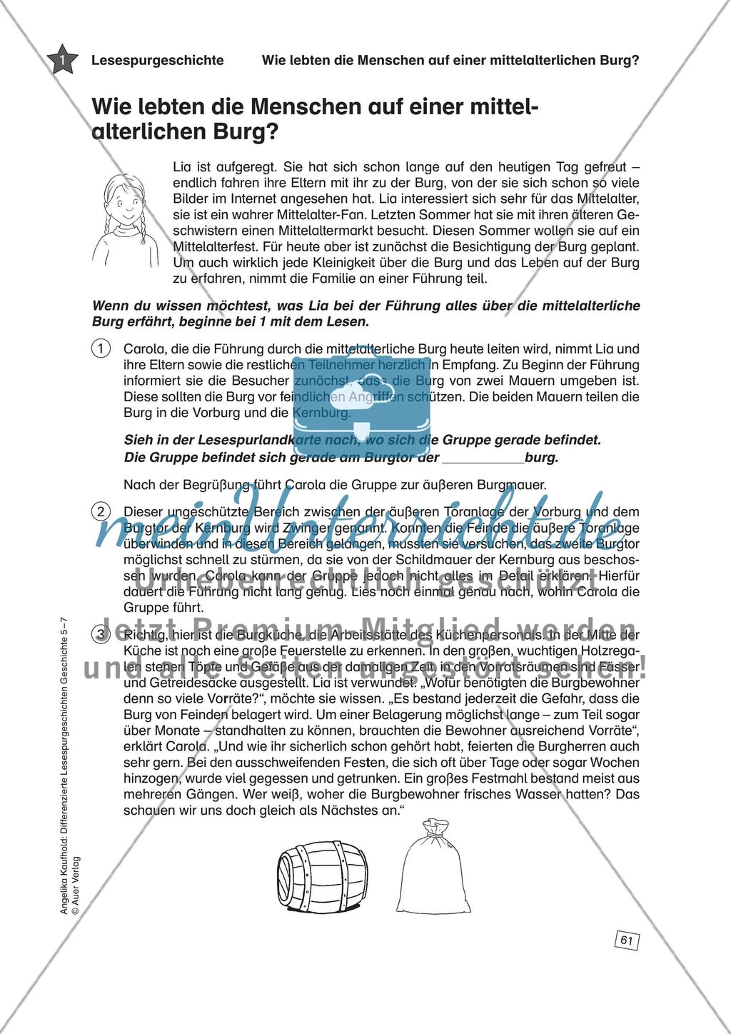 Wie lebten die Menschen auf einer mittelalterlichen Burg? - meinUnterricht