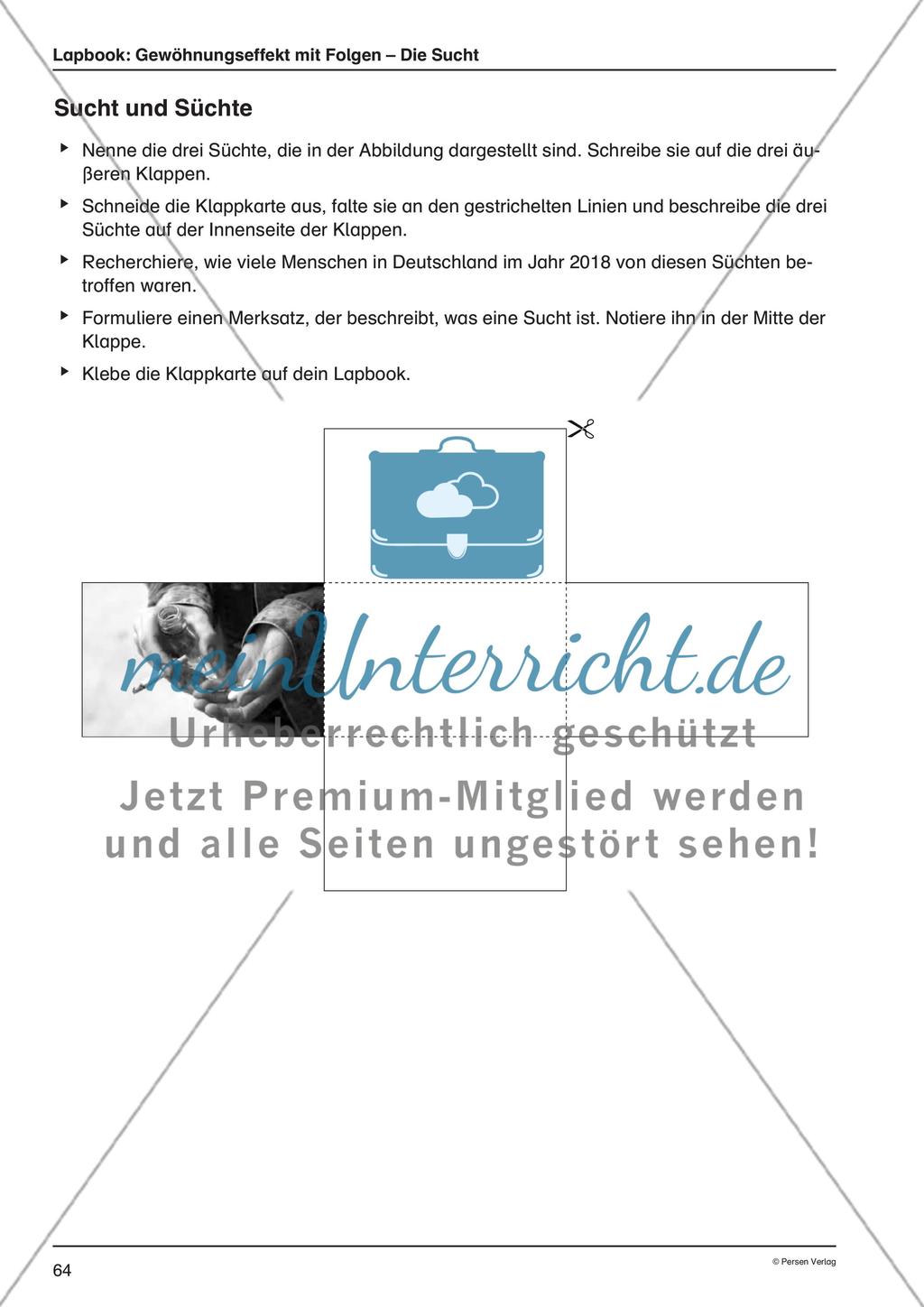 Lapbook: Gewöhnungseffekt mit Folgen – Die Sucht Preview 1
