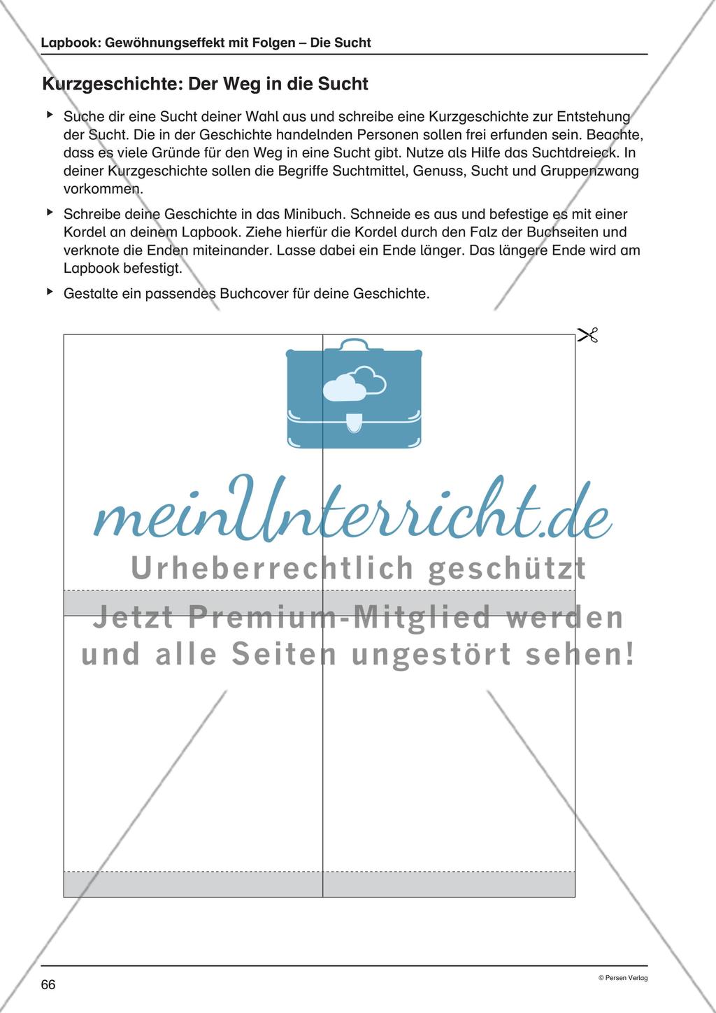 Lapbook: Gewöhnungseffekt mit Folgen – Die Sucht Preview 3