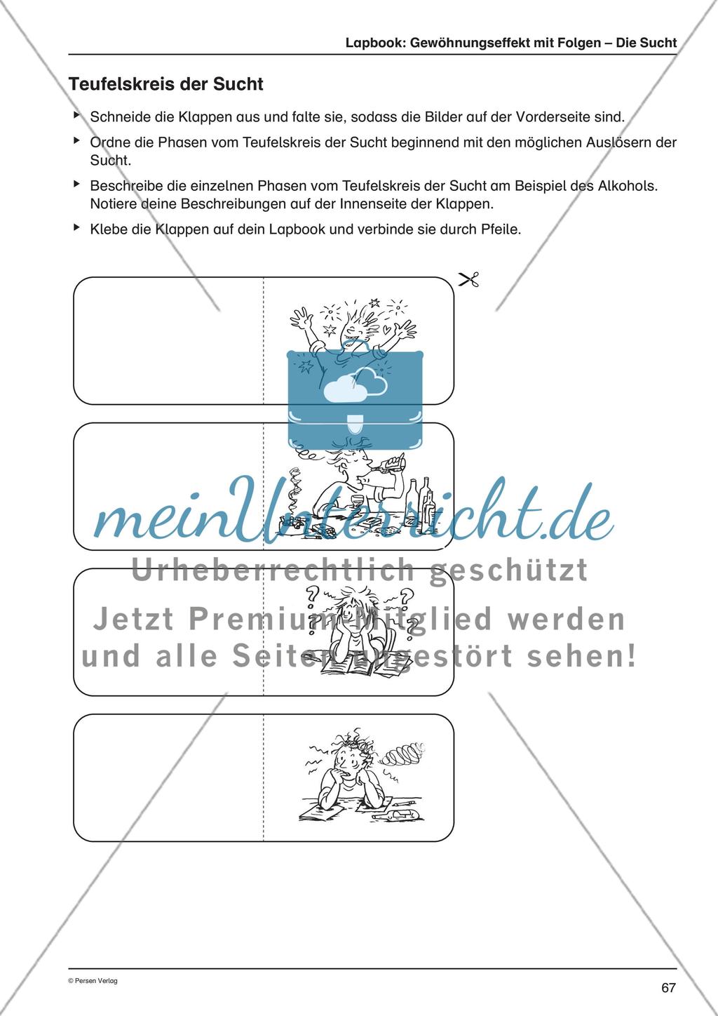 Lapbook: Gewöhnungseffekt mit Folgen – Die Sucht Preview 4