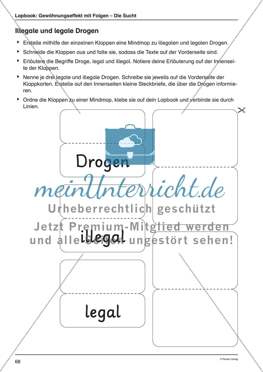 Lapbook: Gewöhnungseffekt mit Folgen – Die Sucht Preview 5