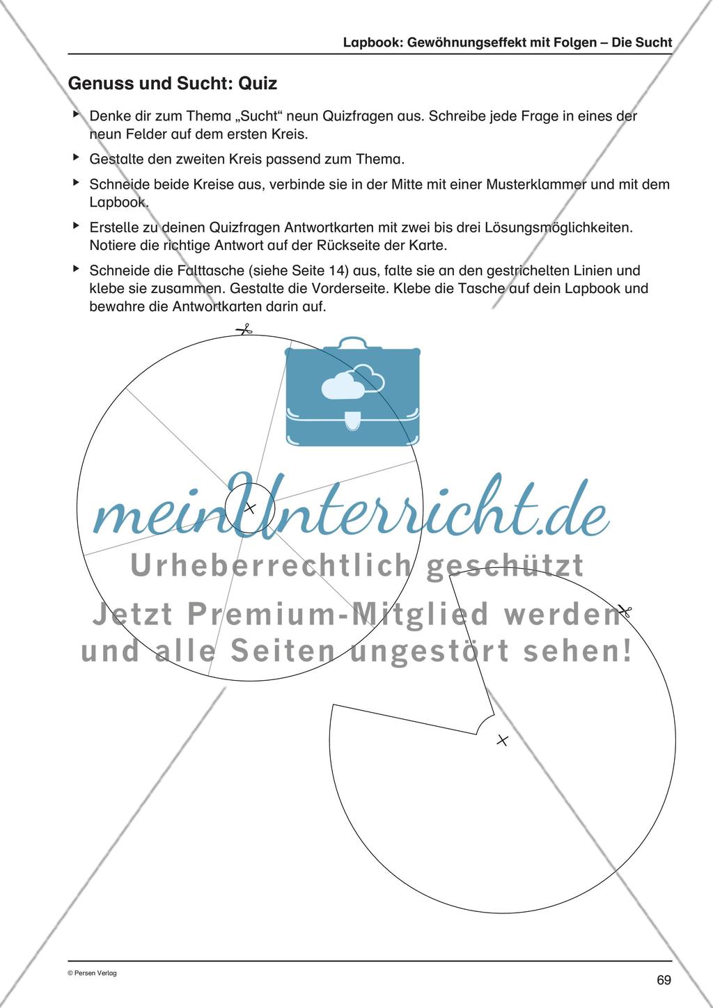 Lapbook: Gewöhnungseffekt mit Folgen – Die Sucht Preview 6