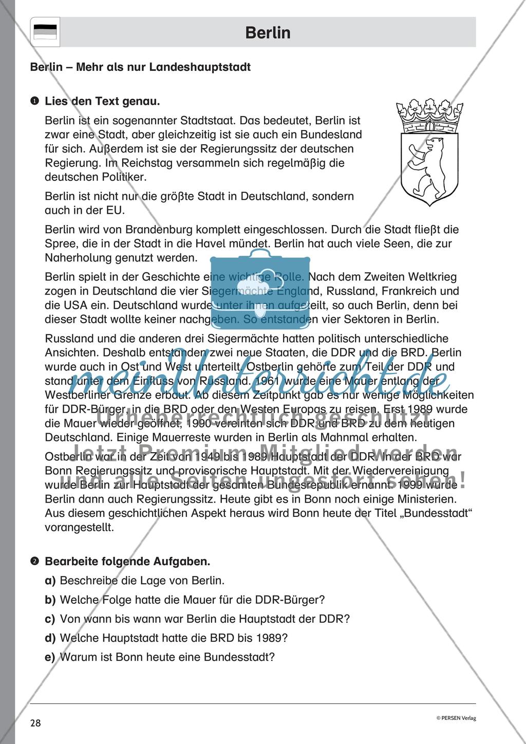 Die Bundesländer: Berlin, Hamburg, Schleswig-Holstein Preview 1