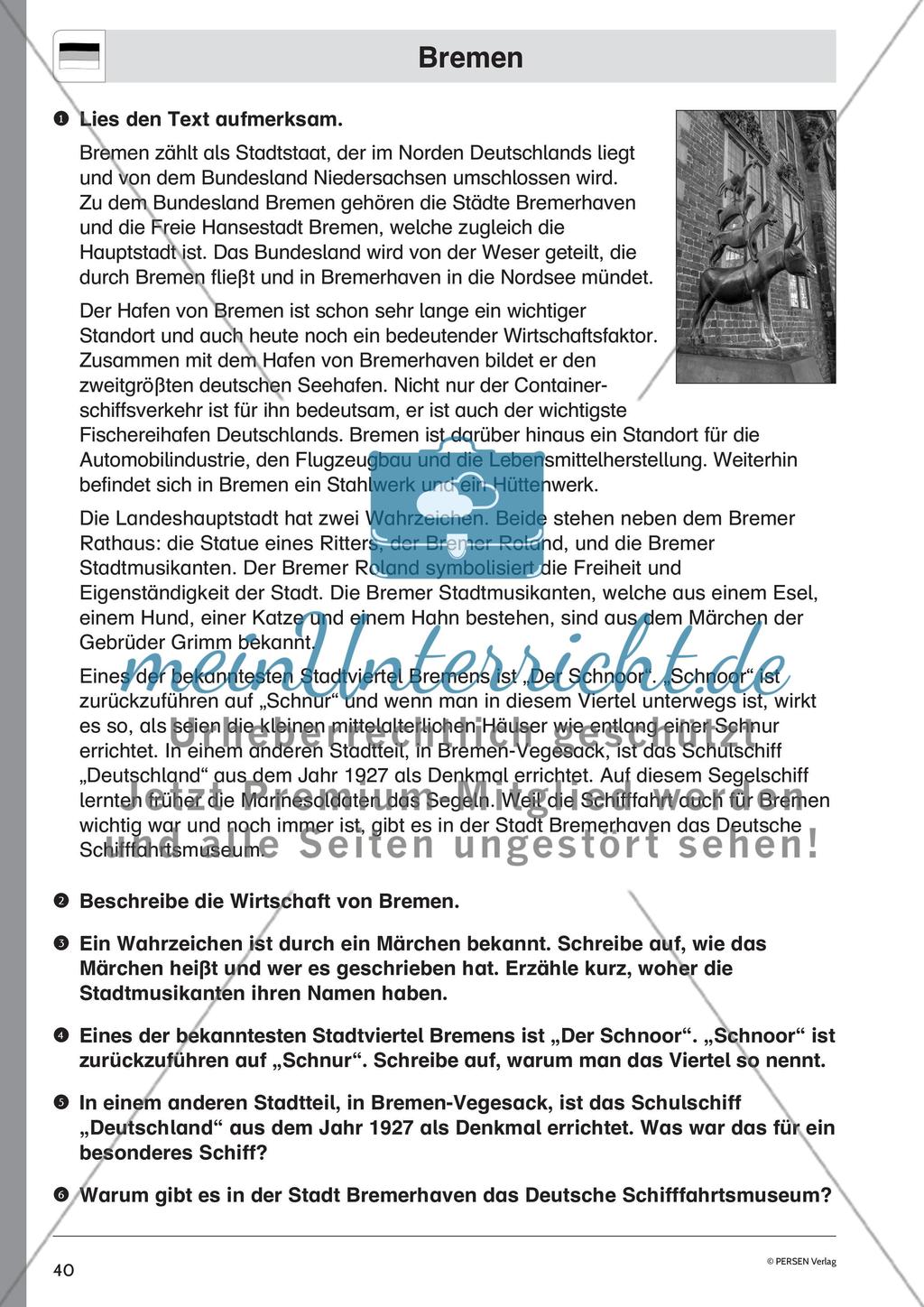 Die Bundesländer: Bremen, Sachsen-Anhalt, Sachsen, Niedersachsen Preview 1