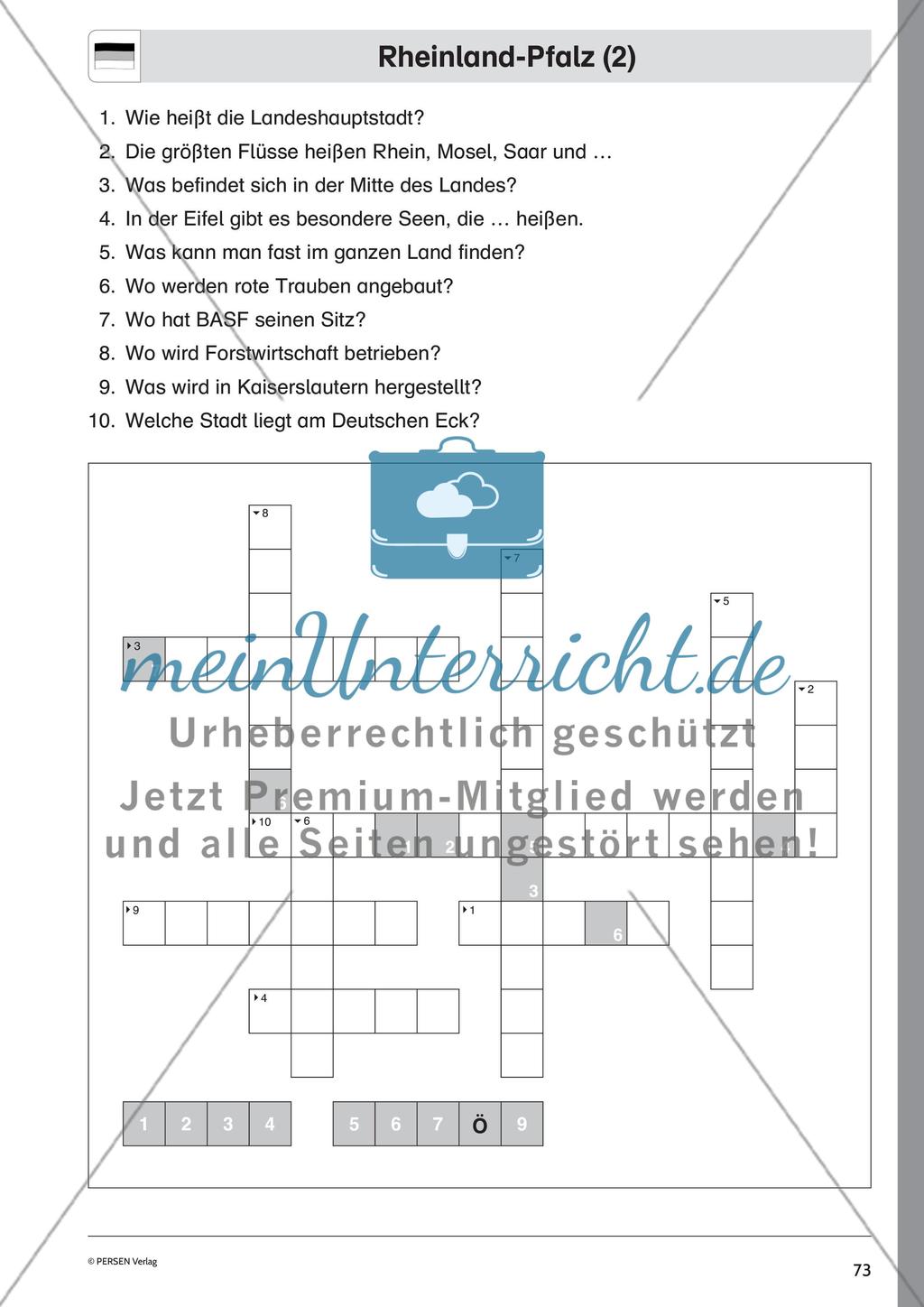 Die Bundesländer: Rheinland-Pfalz, Nordrhein-Westfalen, Baden-Württemberg Preview 2