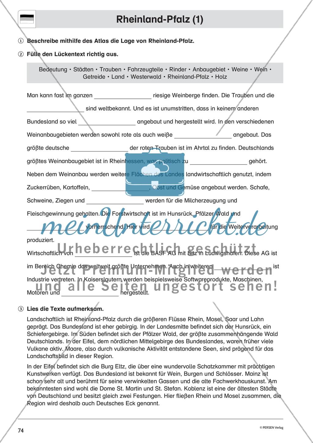 Die Bundesländer: Rheinland-Pfalz, Nordrhein-Westfalen, Baden-Württemberg Preview 3