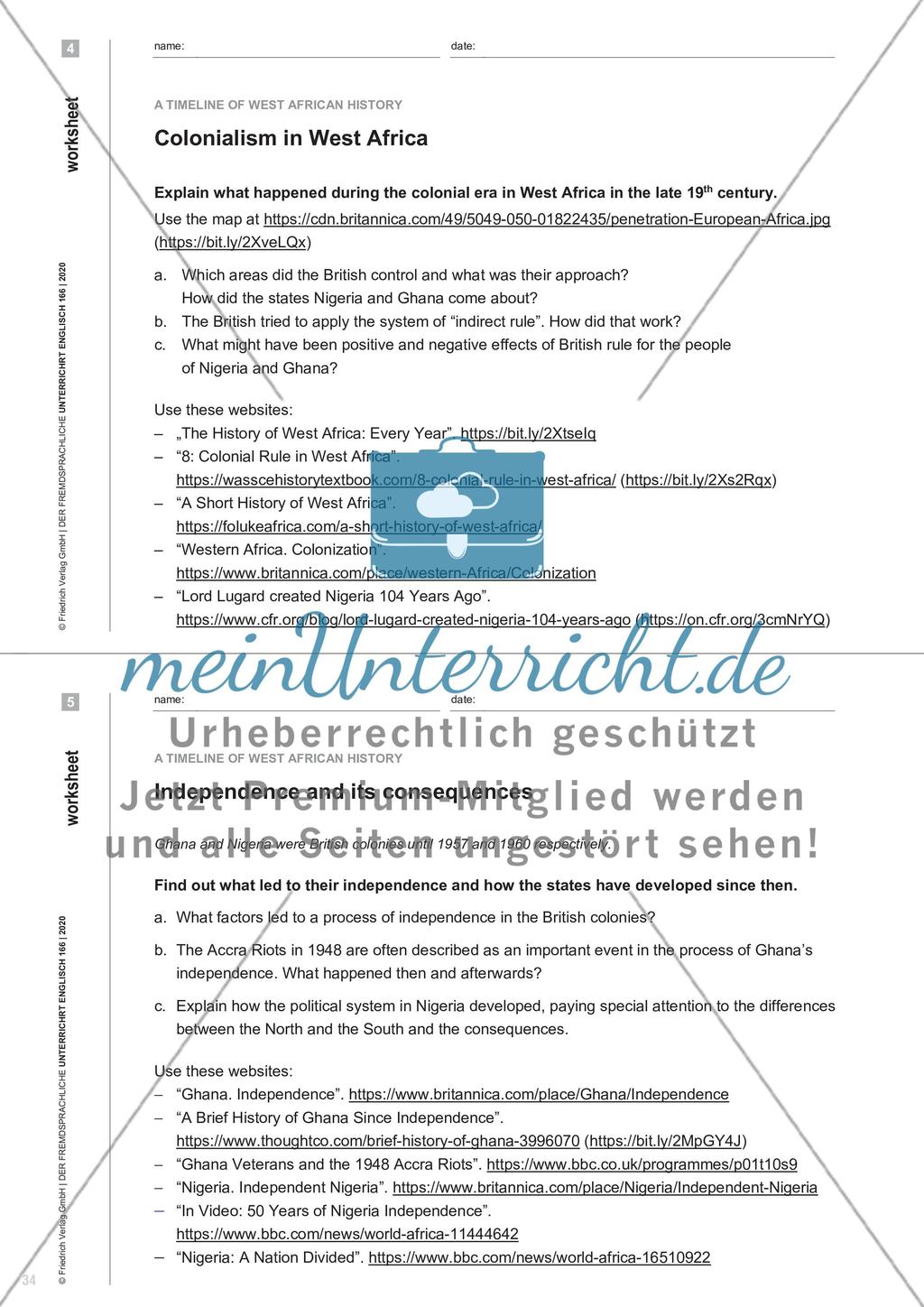 Before and after the Scramble for Africa - Soziokulturelles Orientierungswissen über Westafrika in einer timeline visualisieren Preview 7