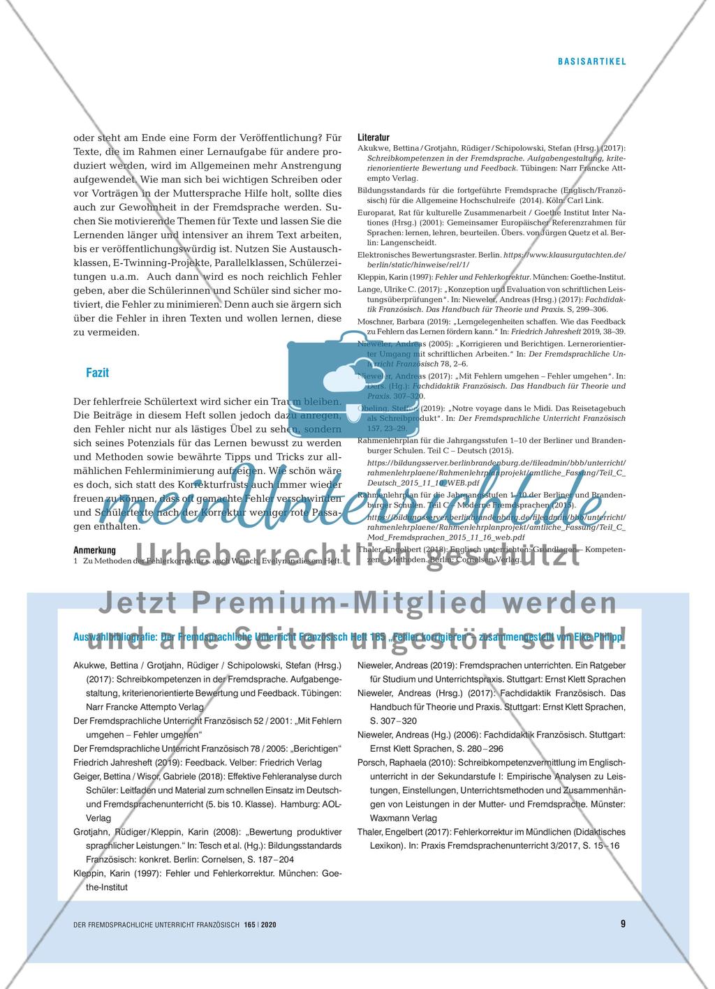 Aus Fehlern wird man klug! - Zum Umgang mit Fehlern im Französischunterricht Preview 8