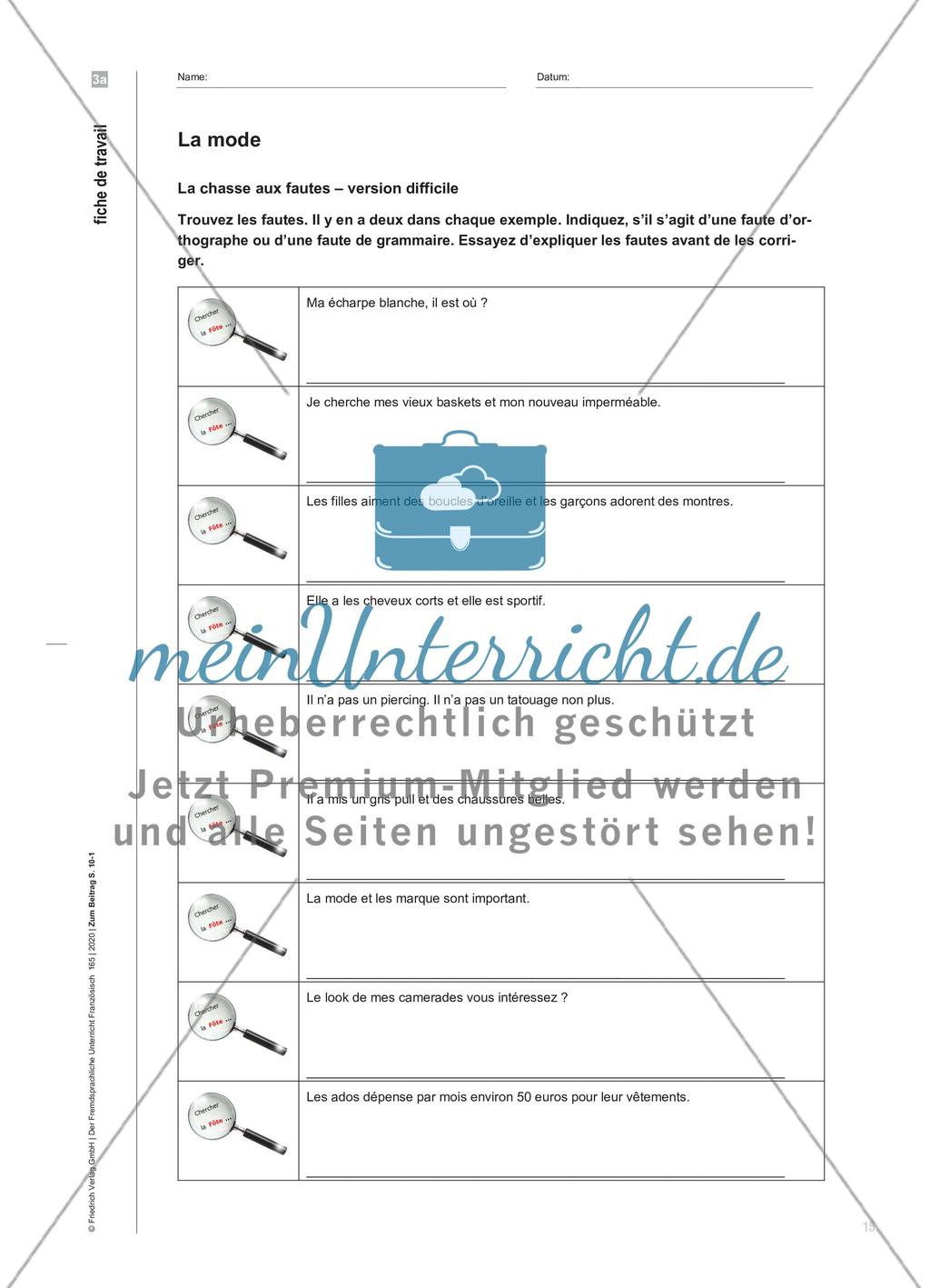Apprendre à éviter les fautes - Für das Aufspüren von Fehlern ohne Zwang motivieren Preview 6