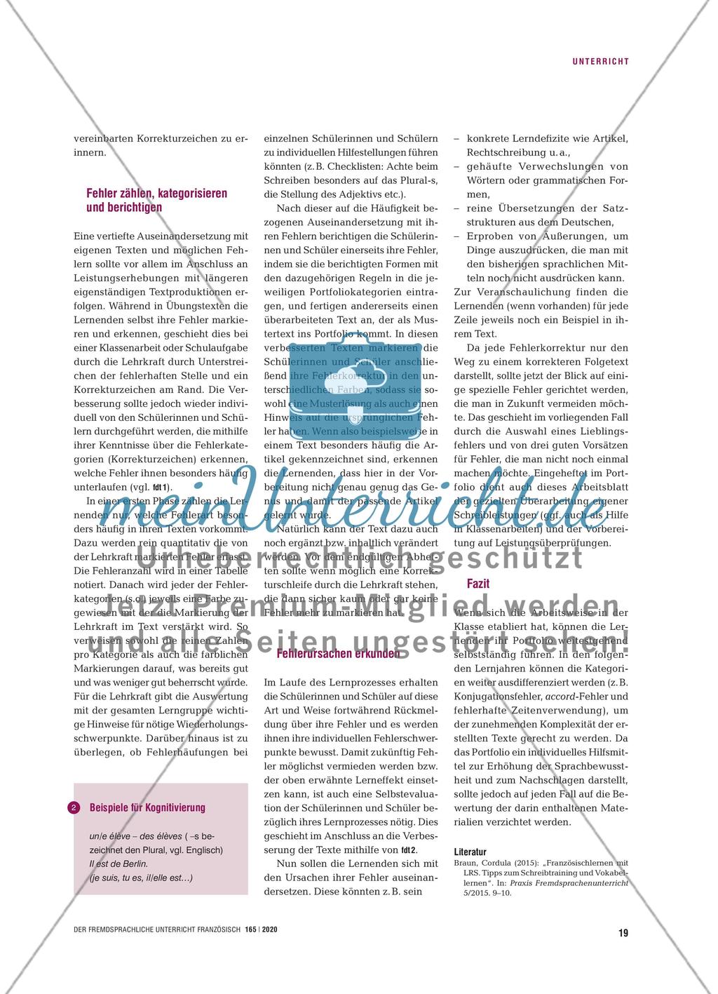 Den Fehlern auf der Spur - Mit einem Korrekturportfolio im Anfangsunterricht Fehler bewusstmachen und vermeiden Preview 3