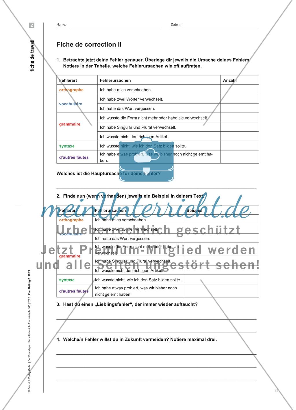 Den Fehlern auf der Spur - Mit einem Korrekturportfolio im Anfangsunterricht Fehler bewusstmachen und vermeiden Preview 5