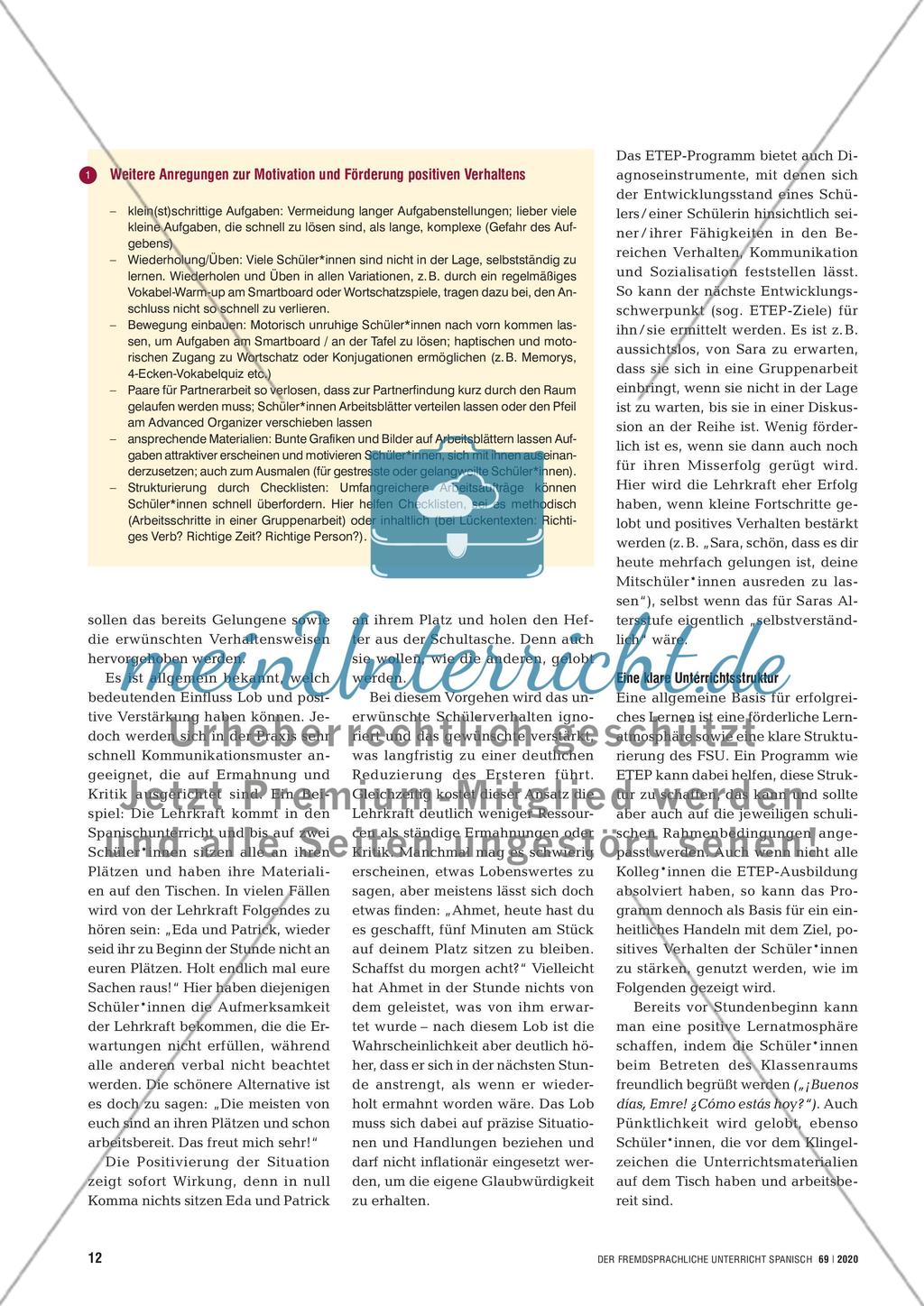 Fremdsprachenerwerb möglich machen - Spanischunterricht in herausfordernden Kontexten Preview 3