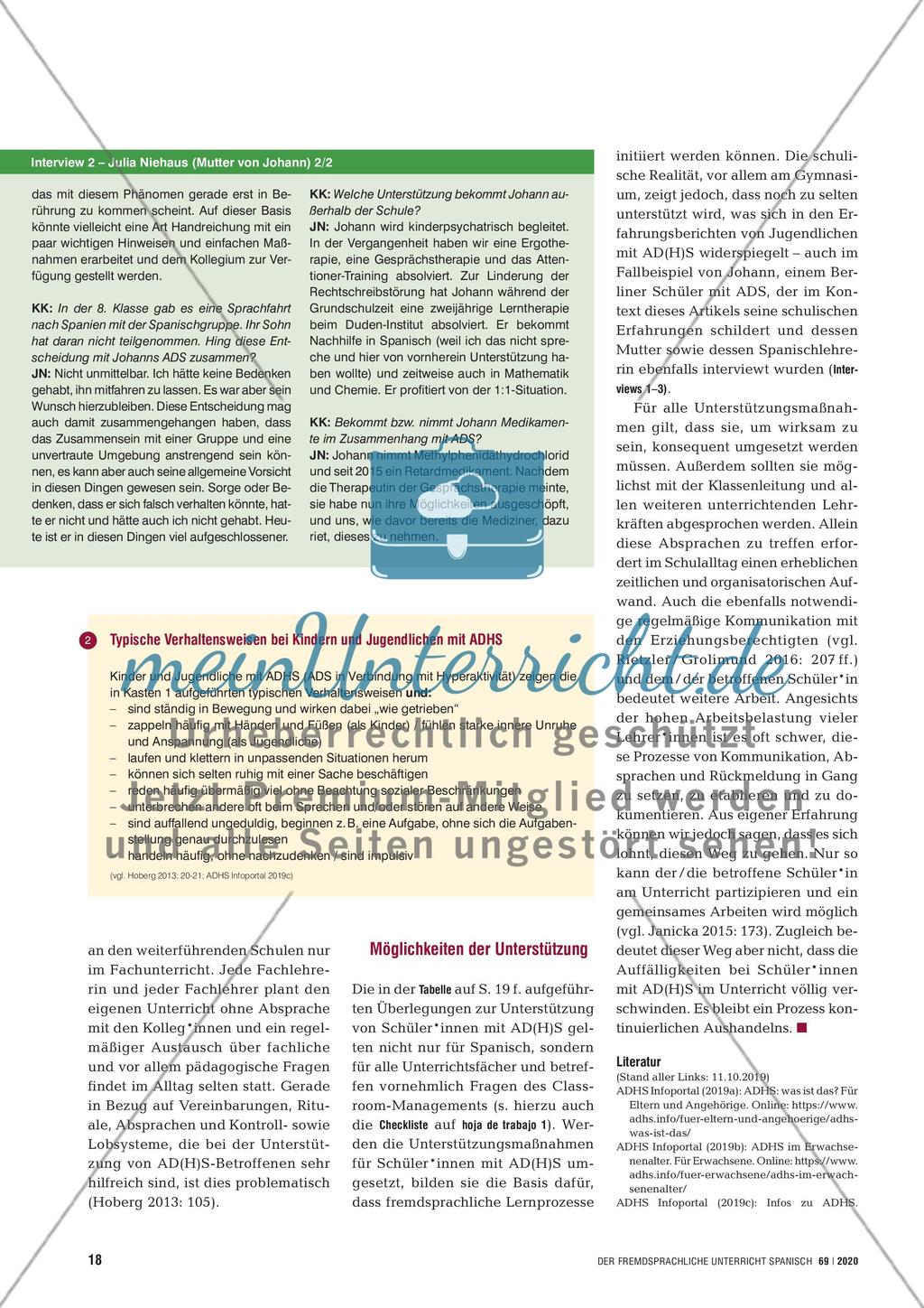 AD(H)S im Spanischunterricht Preview 5