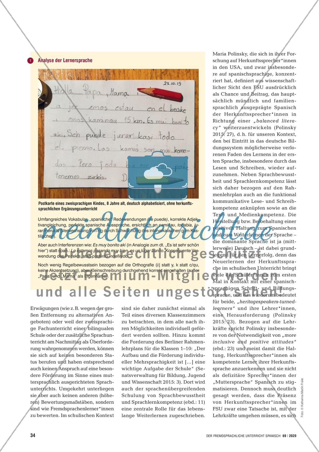 FSU Spanisch als Beitrag zur „balanced literacy“ für Herkunftssprecher*innen Preview 3