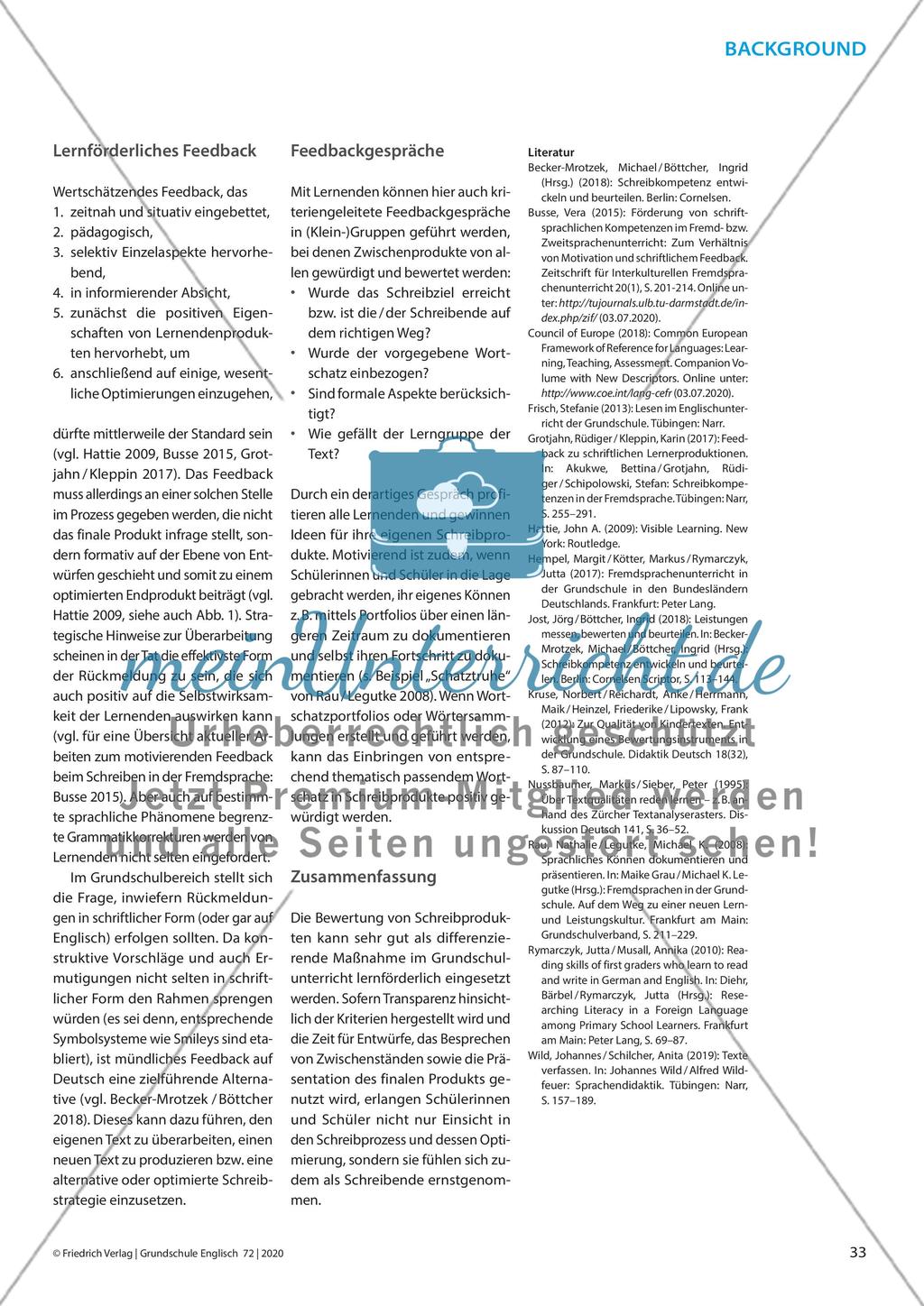 Feedback on writing – writing for learning: Rückmeldungen zu Schreibprodukten geben Preview 3