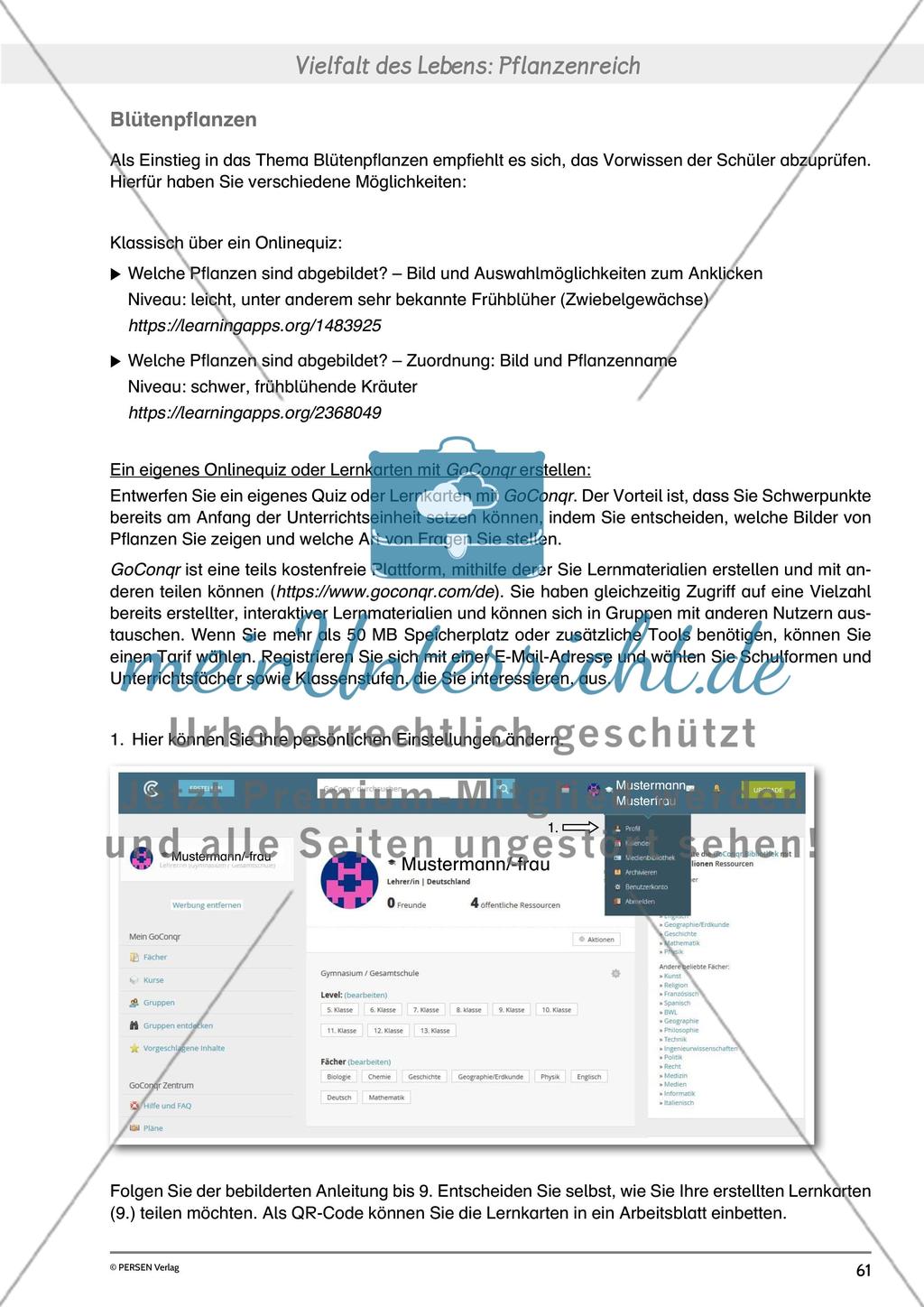 Digitaler Unterricht: Biologie - Teil 4 Preview 7