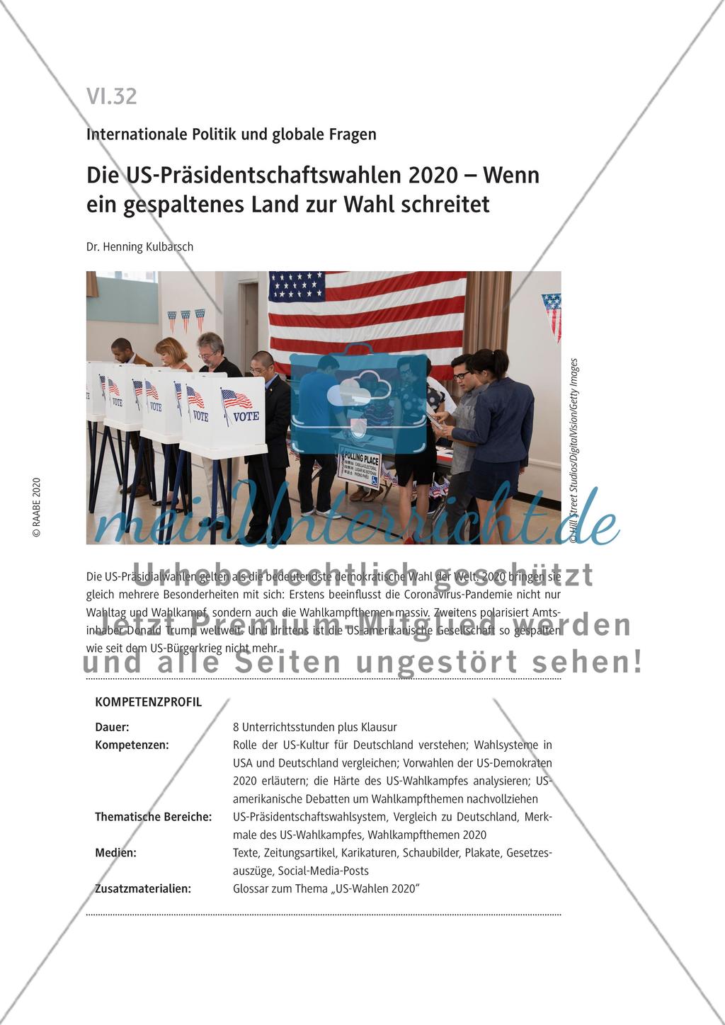 Die US-Präsidentschaftswahlen 2020 Preview 1