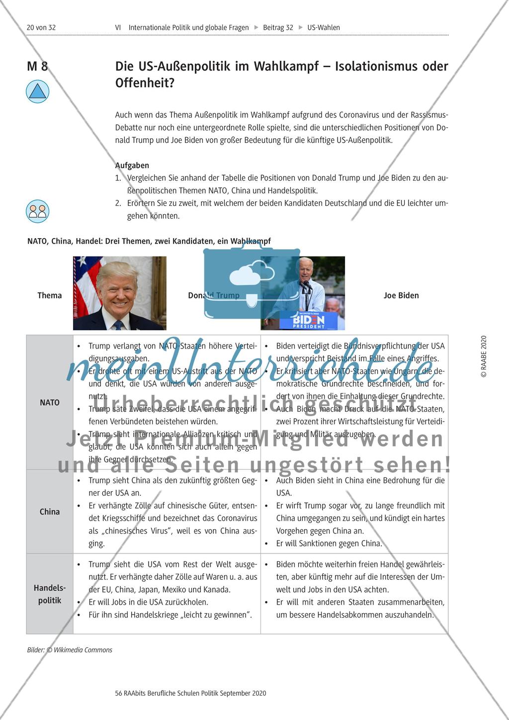 Die US-Präsidentschaftswahlen 2020 Preview 20