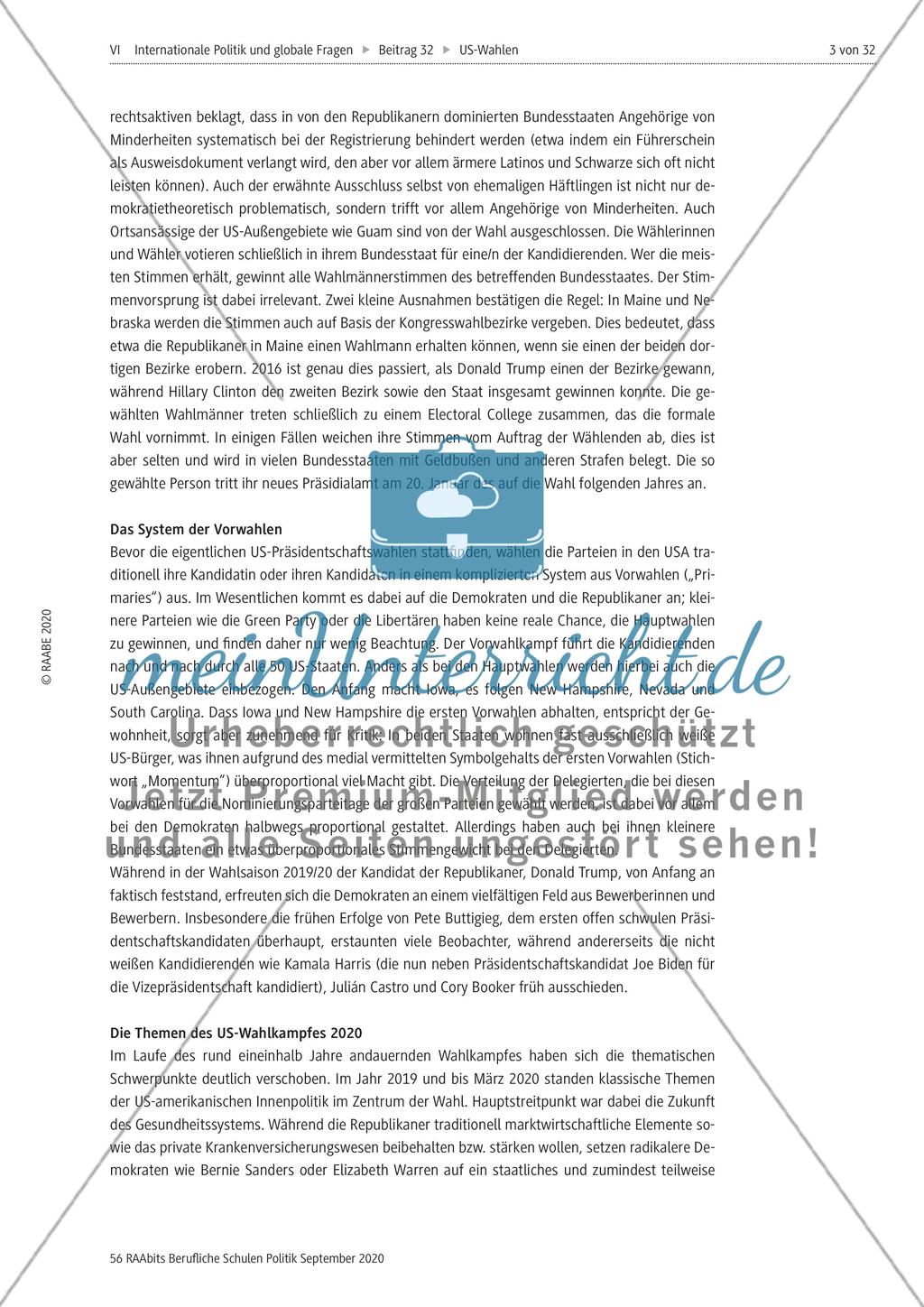 Die US-Präsidentschaftswahlen 2020 Preview 3