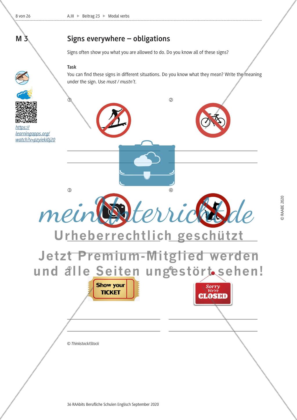 Obligations, possibilities, advice – modal verbs and their functions Preview 3