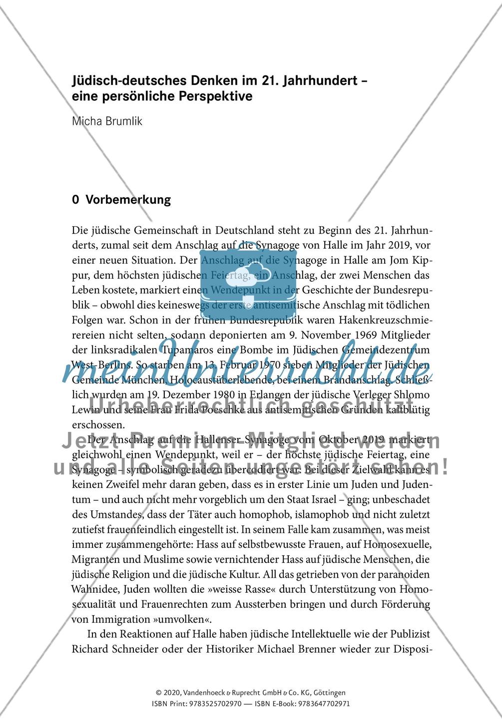 Jüdisch-deutsches Denken im 21. Jahrhundert - eine persönliche Perspektive Preview 1