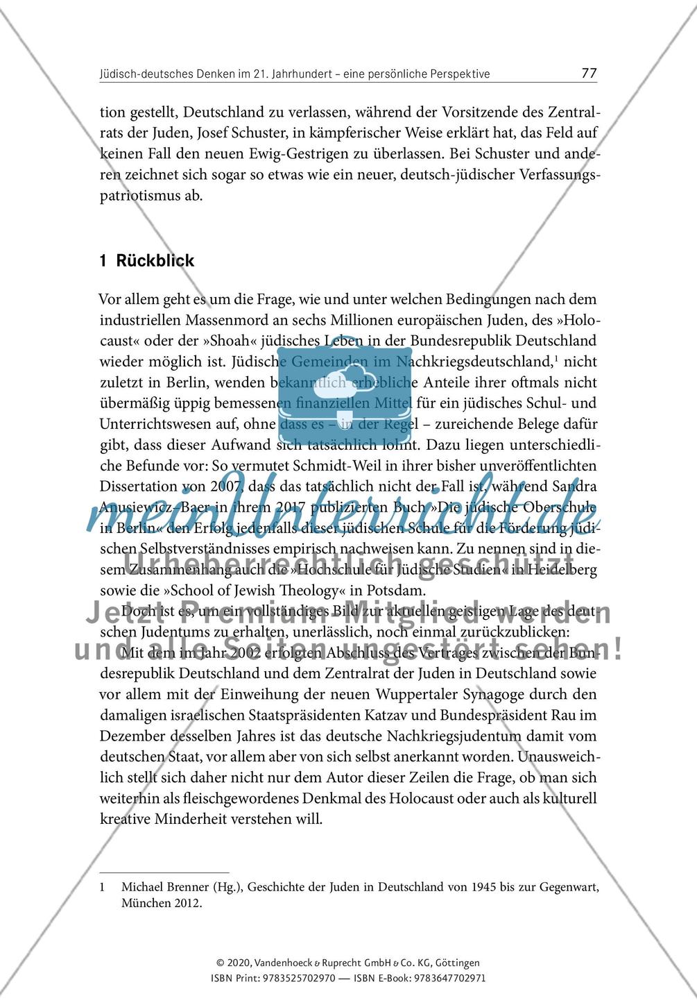 Jüdisch-deutsches Denken im 21. Jahrhundert - eine persönliche Perspektive Preview 2