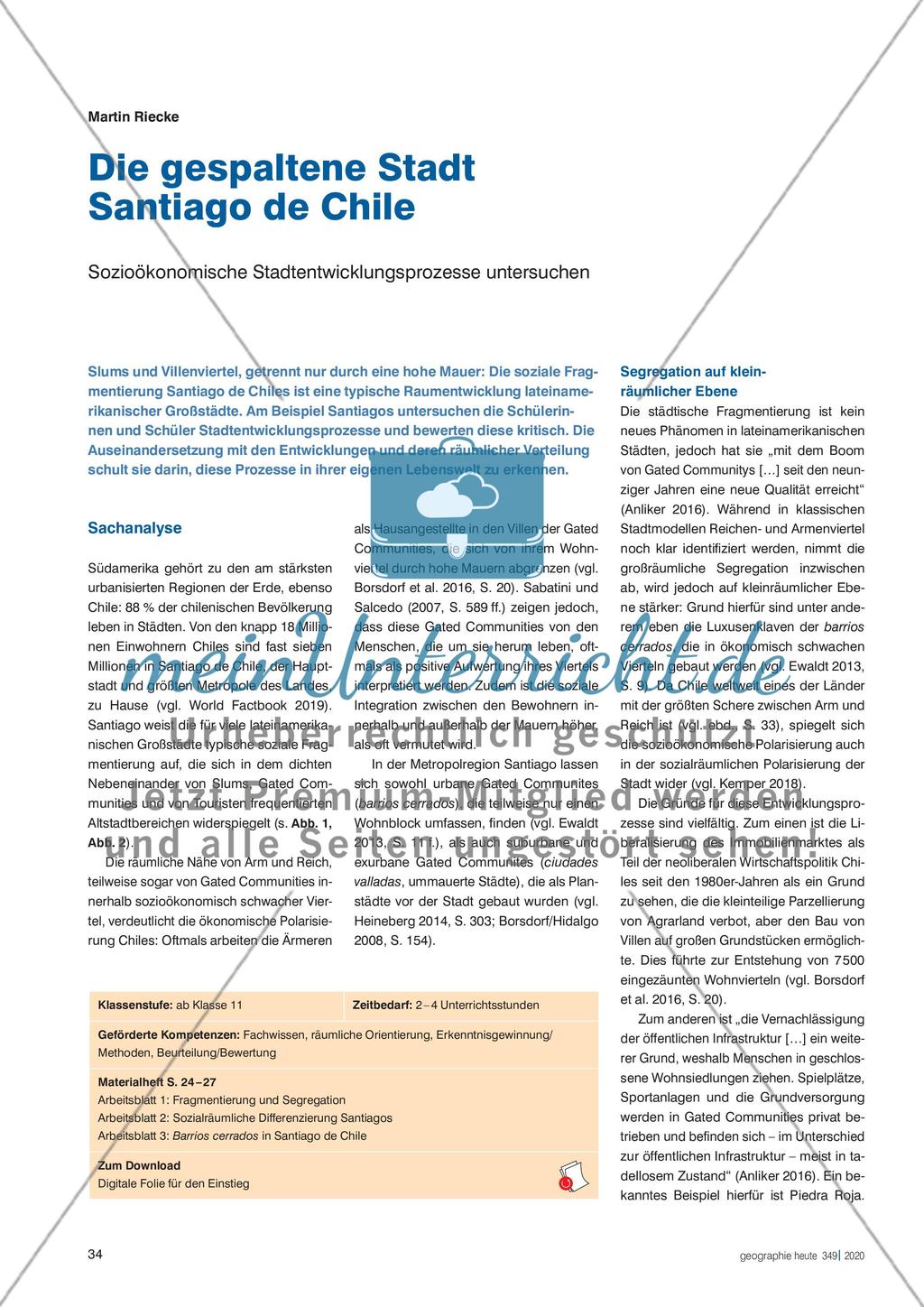 Die gespaltene Stadt Santiago de Chile Preview 1