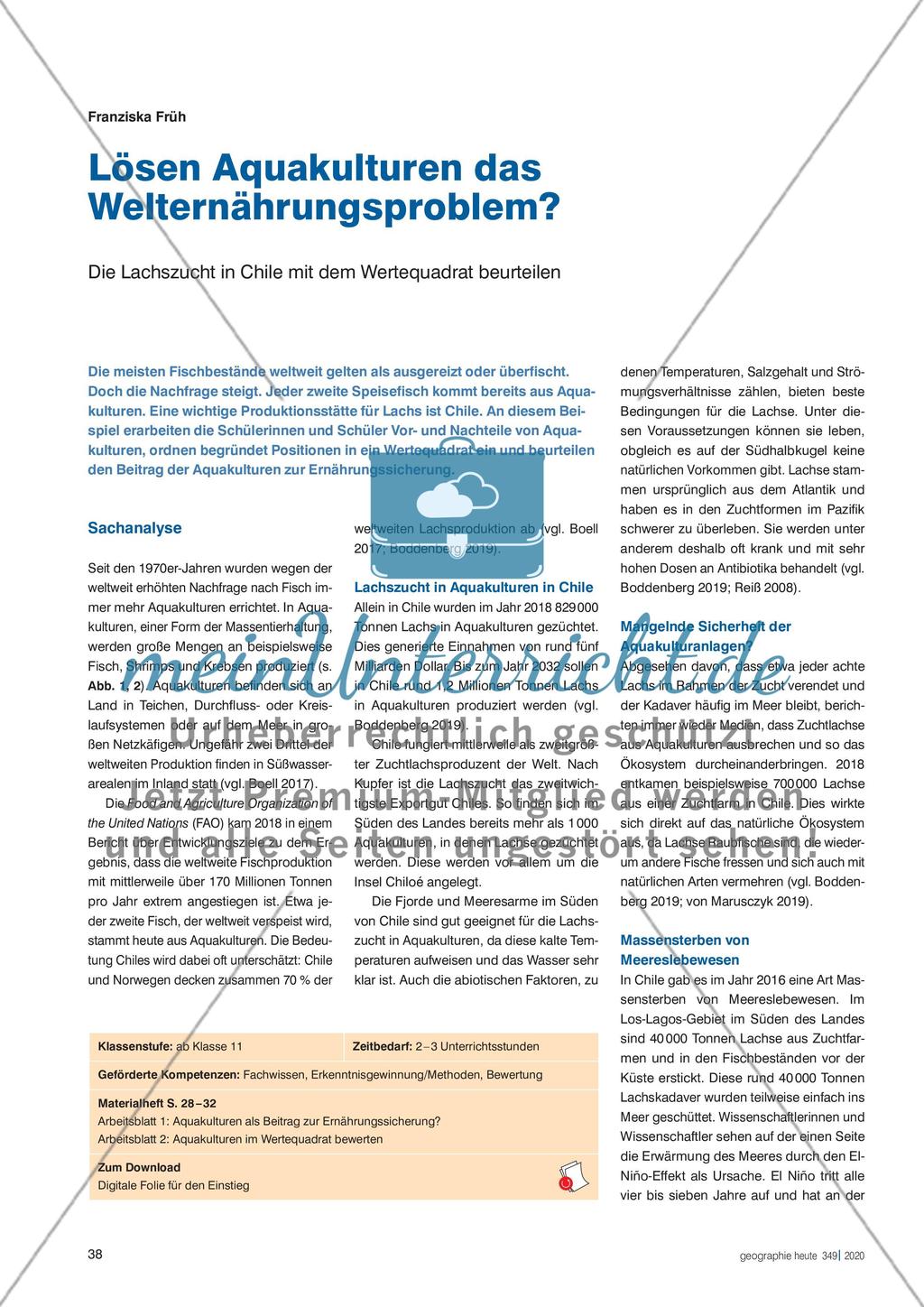 Lösen Aquakulturen das Welternährungsproblem? Preview 1