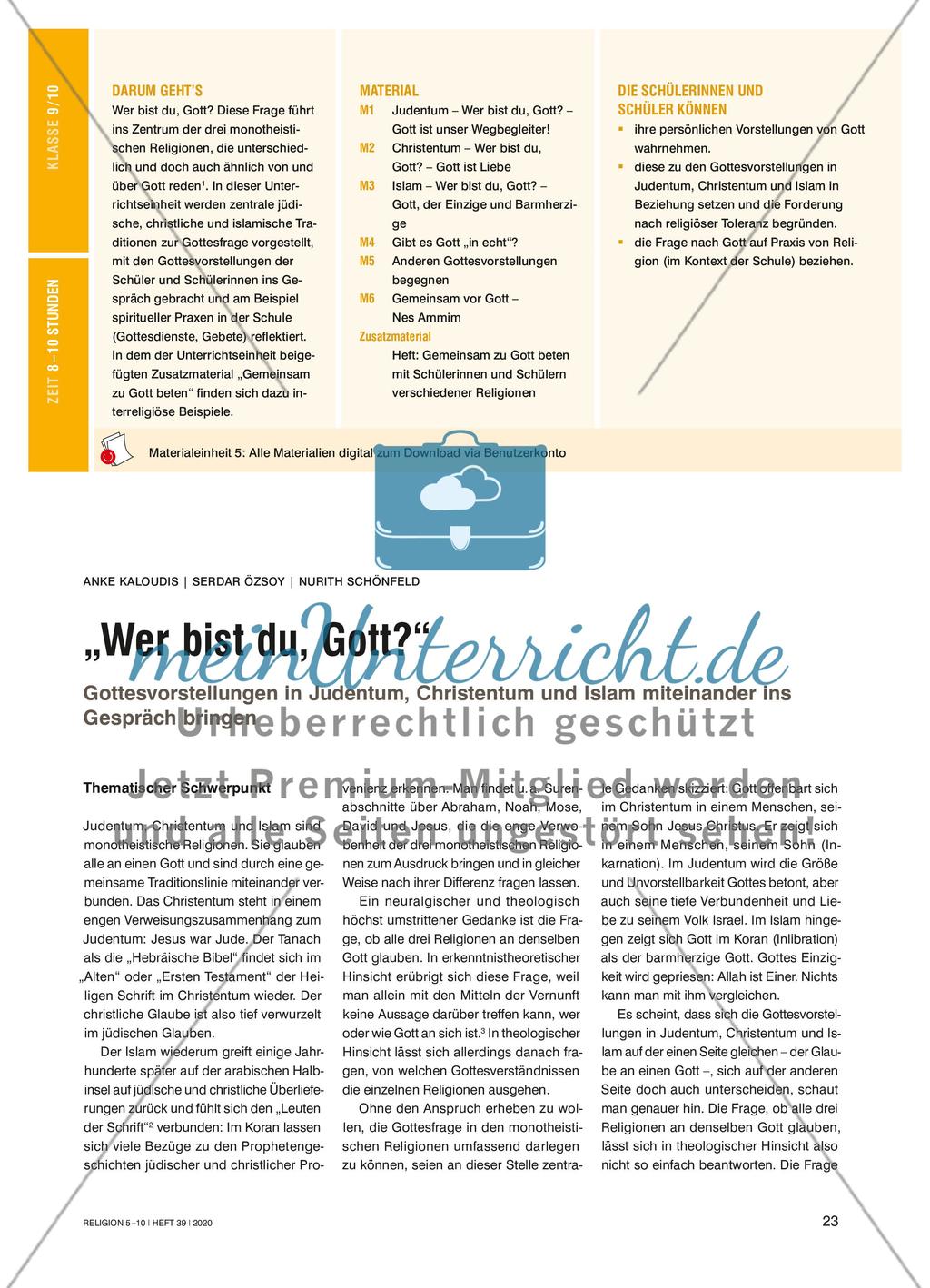 „Wer bist du, Gott?“ Preview 1