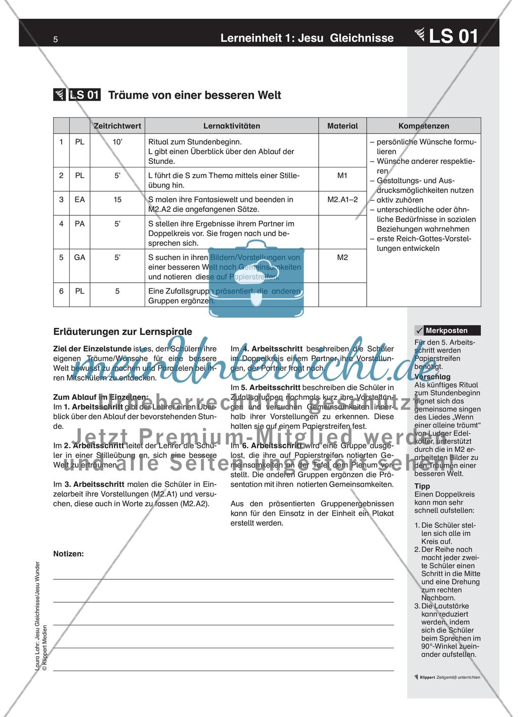 Jesu Gleichnisse Teil 1 meinUnterricht
