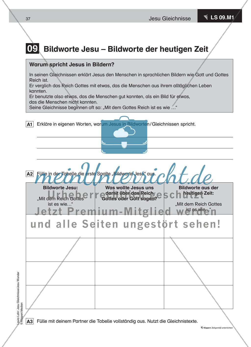 Jesu Gleichnisse Teil 3 meinUnterricht