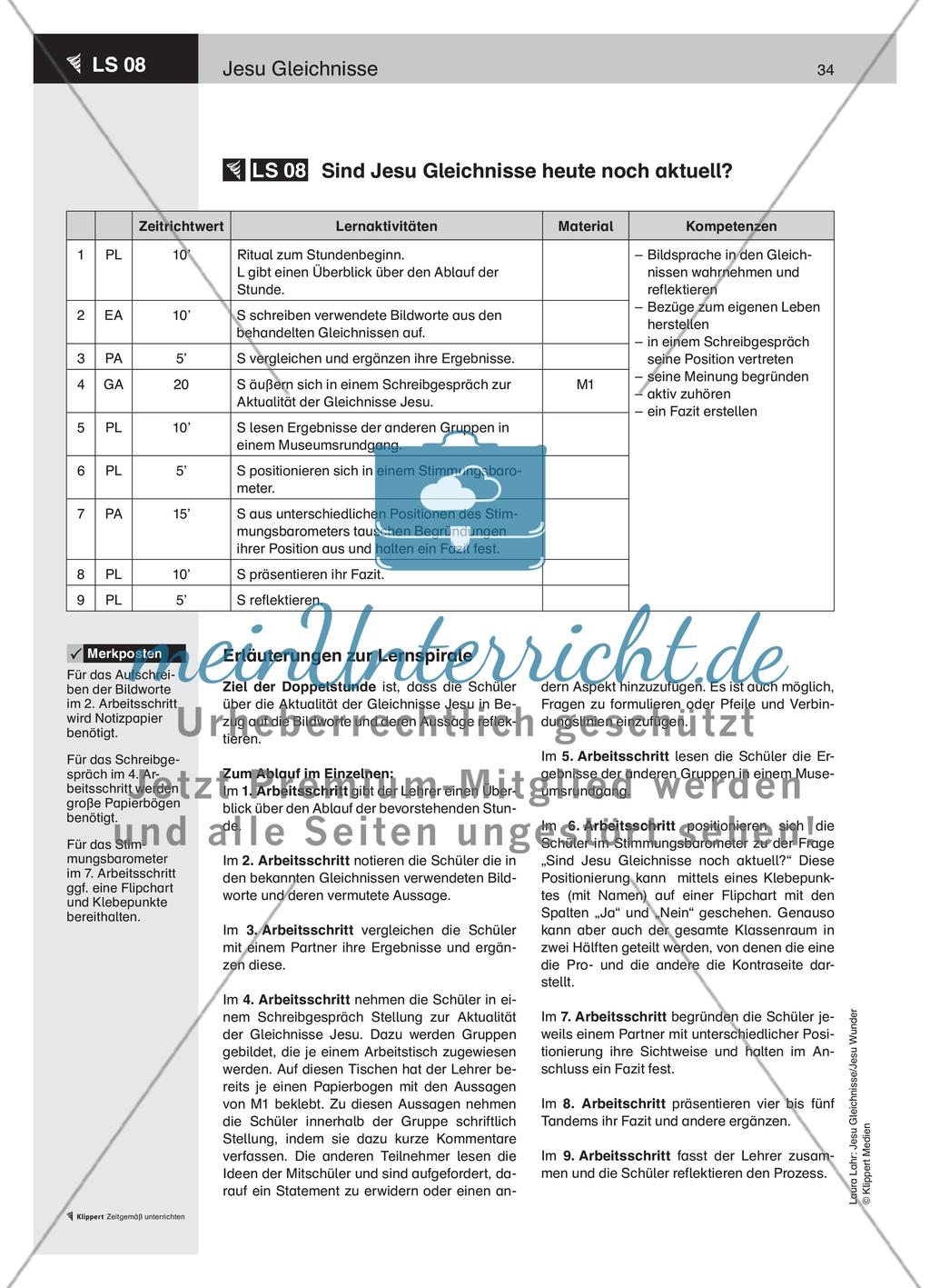 Jesu Gleichnisse Teil 3 meinUnterricht