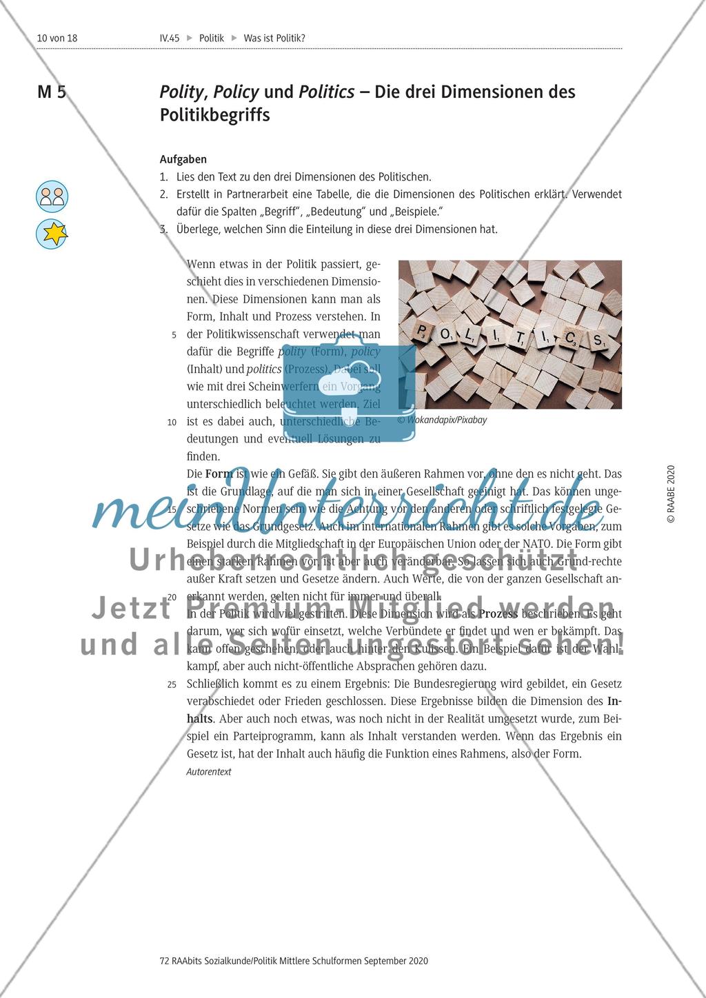 Was versteht man unter Politik? - meinUnterricht