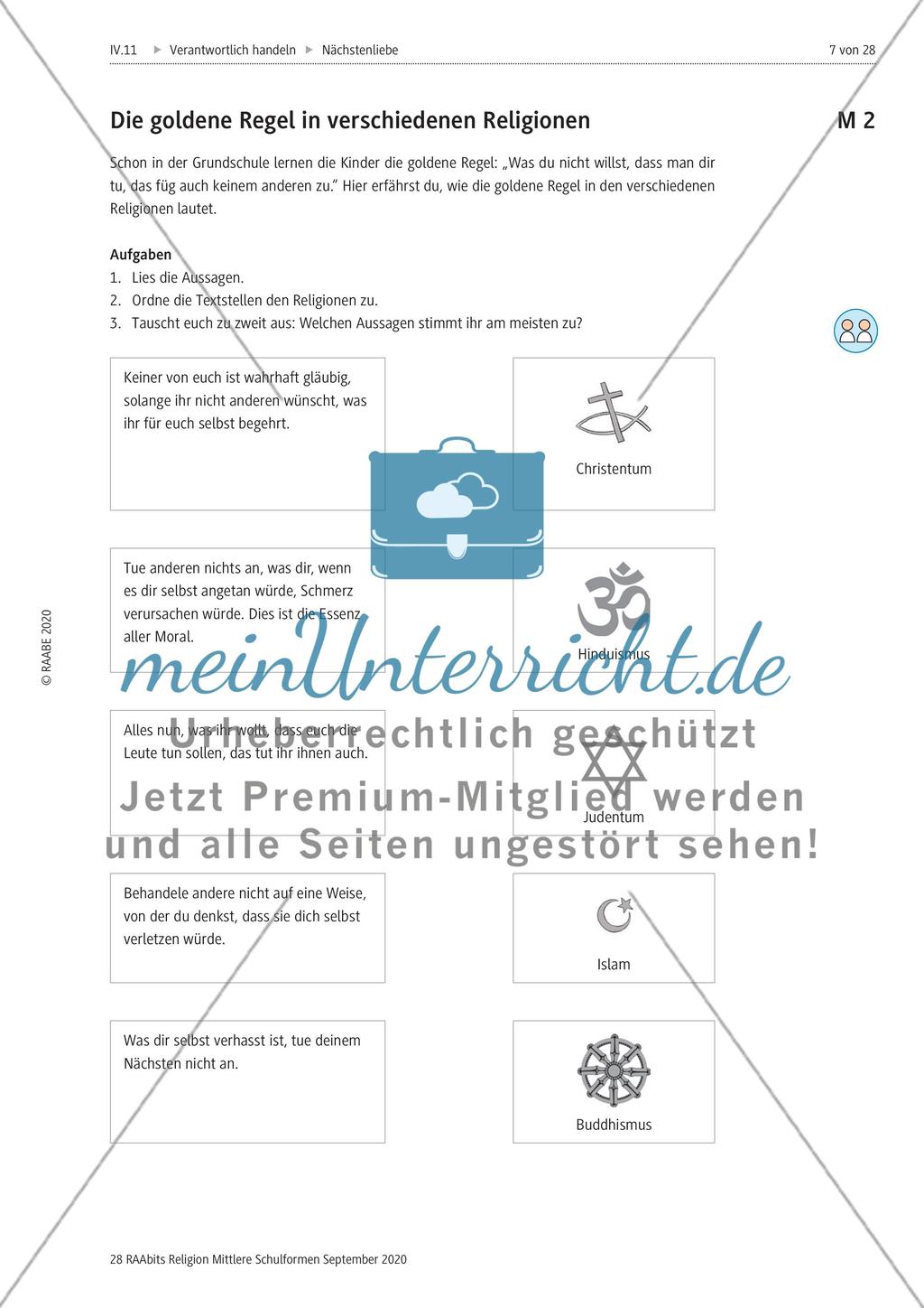 Nächstenliebe im Christentum und in anderen Religionen Preview 2