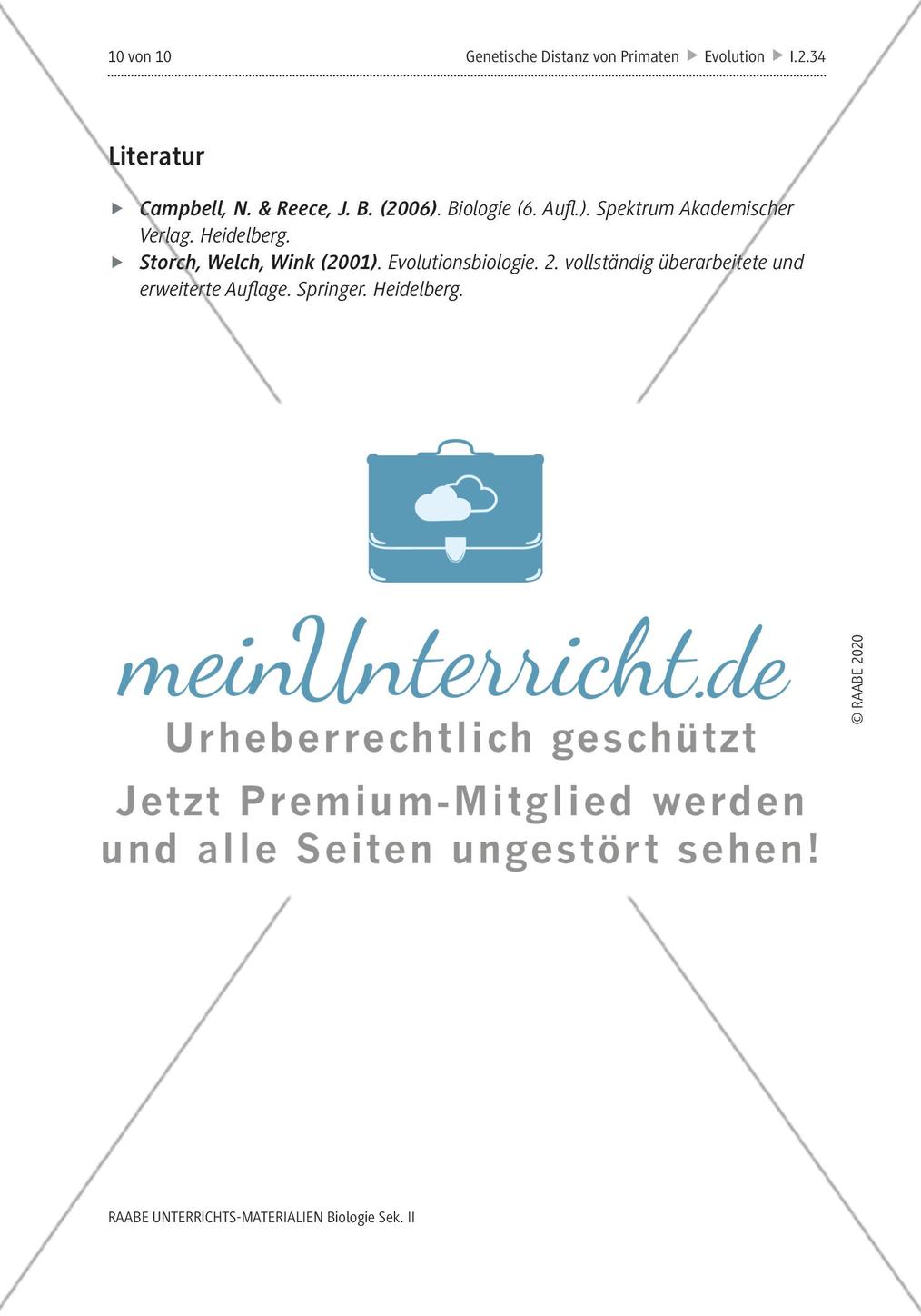 Bestimmung der genetischen Distanz von Primaten Preview 14
