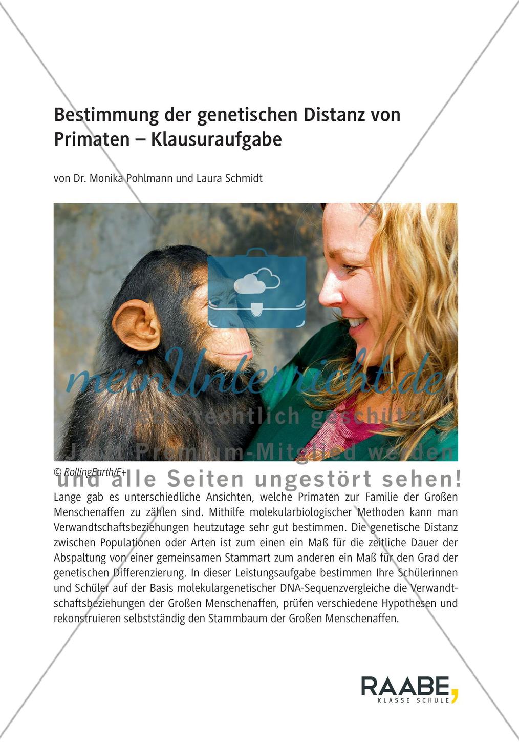 Bestimmung der genetischen Distanz von Primaten Preview 1