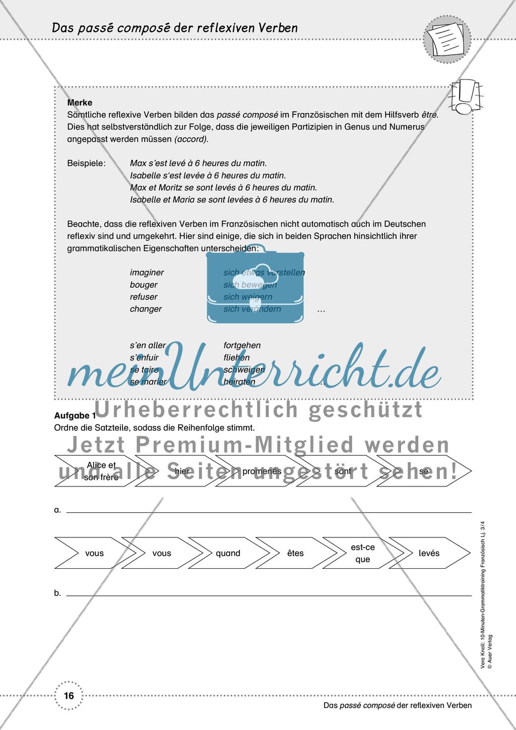 10-Minuten-Grammatiktraining Französisch Lj. 3-4 - Teil 1 Preview 12