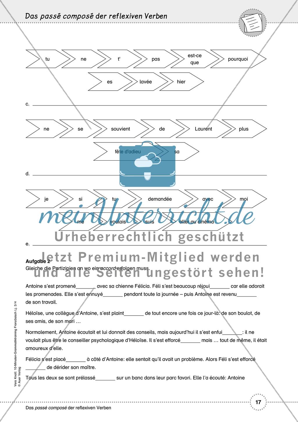 10-Minuten-Grammatiktraining Französisch Lj. 3-4 - Teil 1 Preview 13