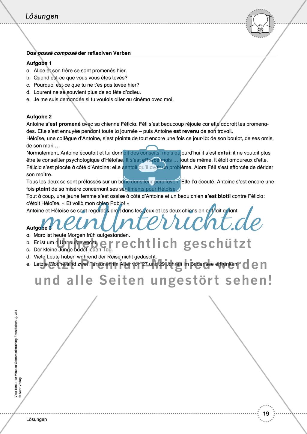10-Minuten-Grammatiktraining Französisch Lj. 3-4 - Teil 1 Preview 15