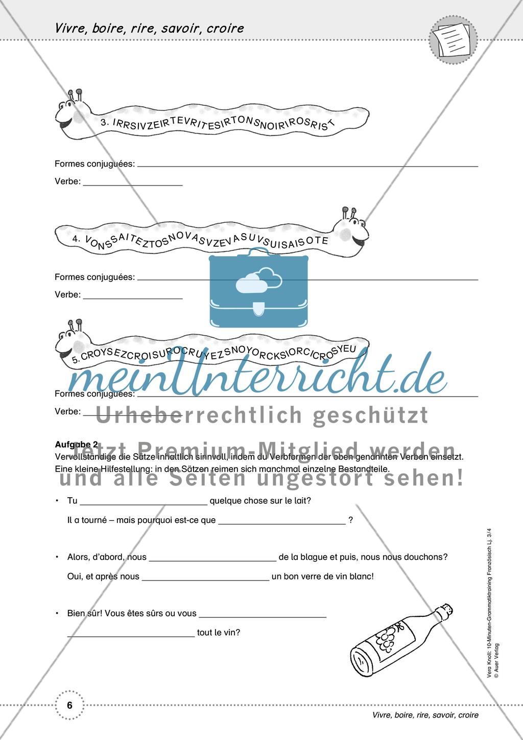 10-Minuten-Grammatiktraining Französisch Lj. 3-4 - Teil 1 Preview 2