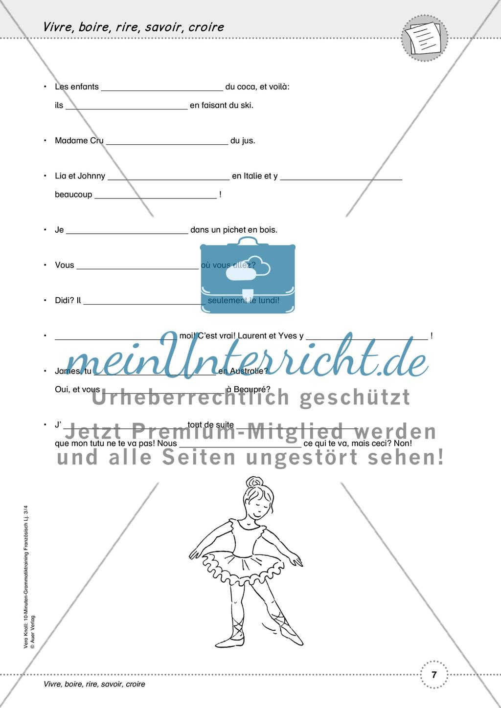 10-Minuten-Grammatiktraining Französisch Lj. 3-4 - Teil 1 Preview 3