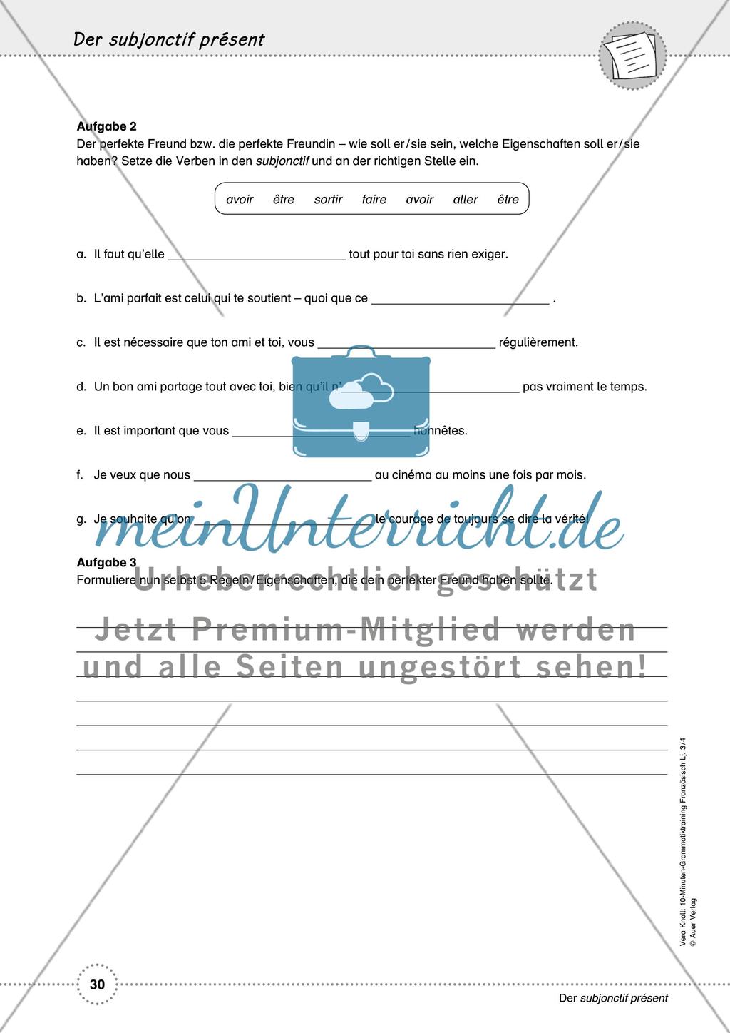 10-Minuten-Grammatiktraining Französisch Lj. 3-4 - Teil 2 Preview 11