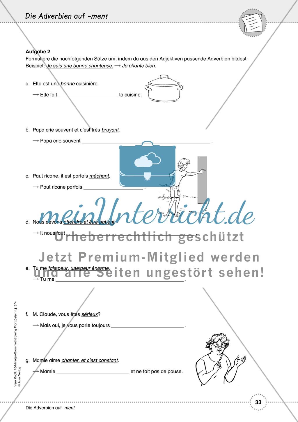 10-Minuten-Grammatiktraining Französisch Lj. 3-4 - Teil 2 Preview 14