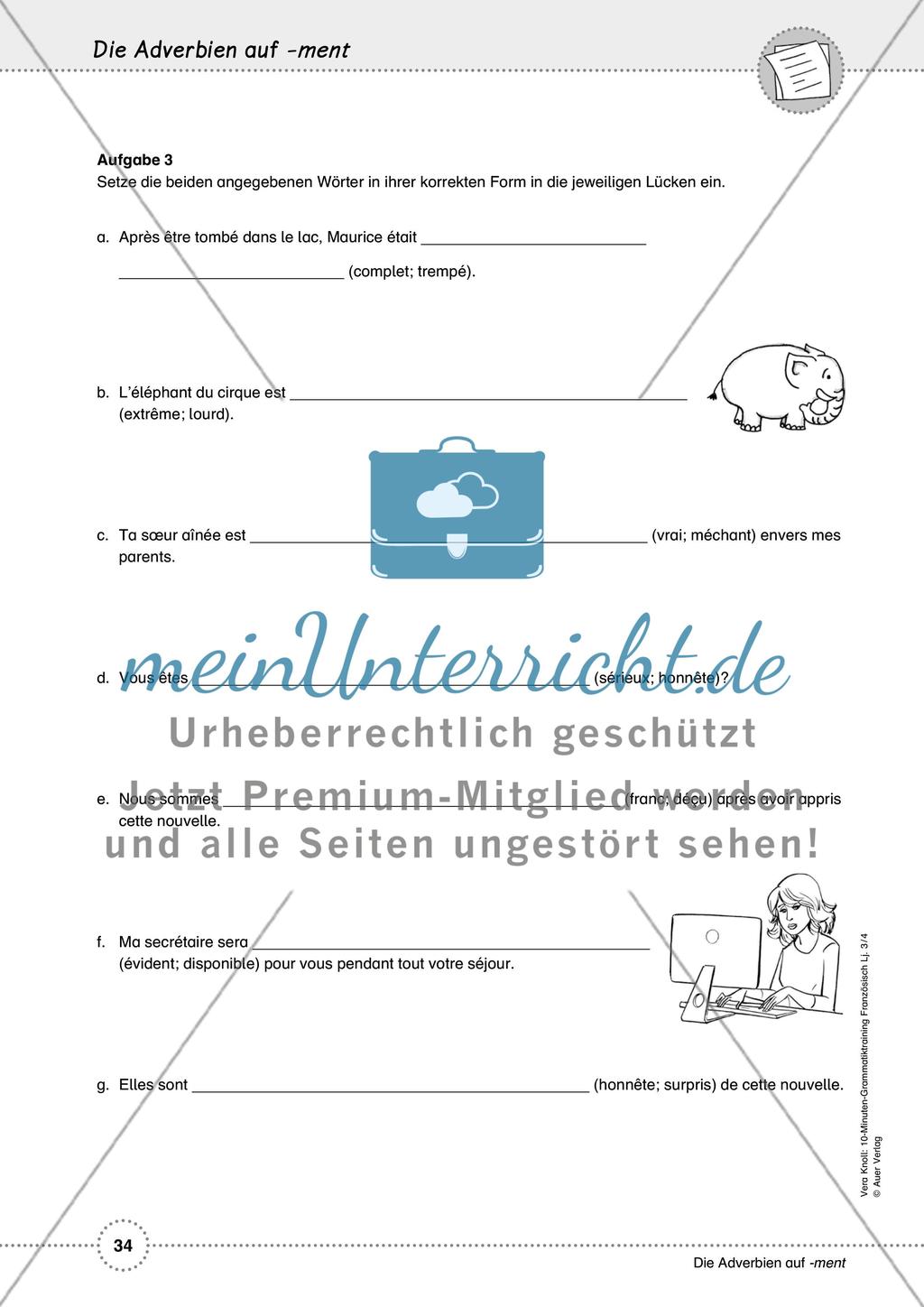 10-Minuten-Grammatiktraining Französisch Lj. 3-4 - Teil 2 Preview 15