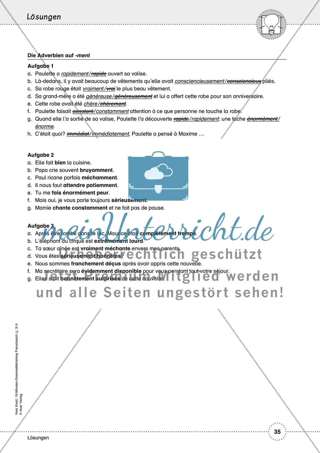 10-Minuten-Grammatiktraining Französisch Lj. 3-4 - Teil 2 Preview 16