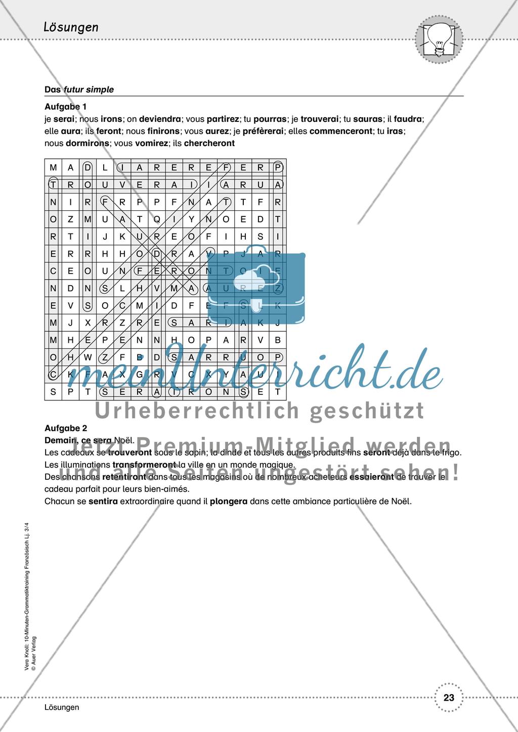 10-Minuten-Grammatiktraining Französisch Lj. 3-4 - Teil 2 Preview 4