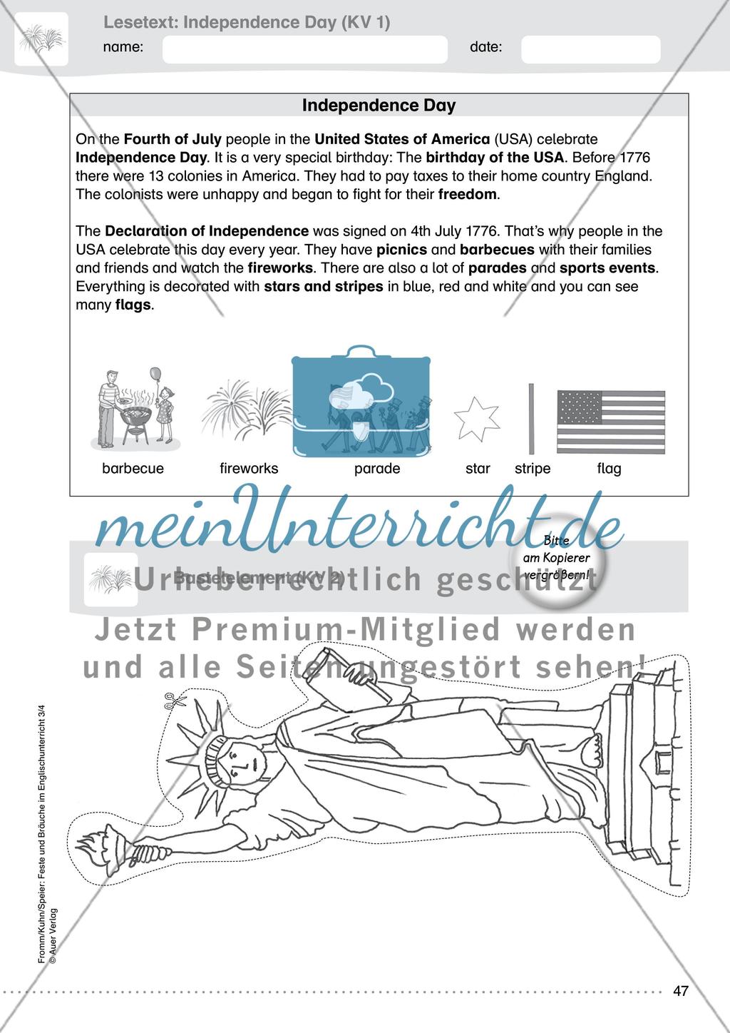 Feste und Bräuche im Englischunterricht 3/4 - Teil 3 Preview 14